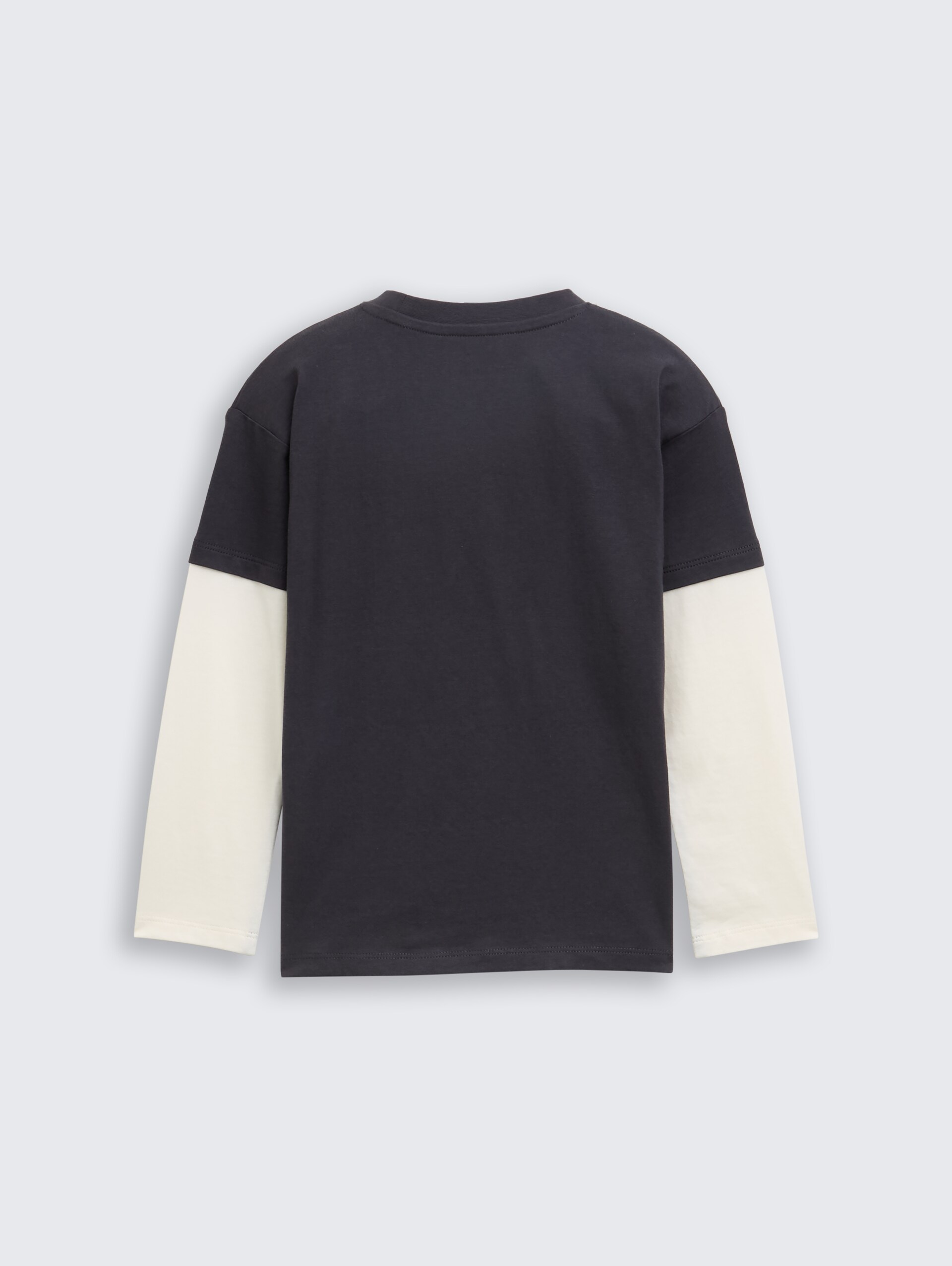 Oversize Langarmshirt im 2-in-1-Look - coal grey