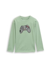 Niet geselecteerd, Shirt met lange mouwen en omkeerbare pailletten door , groen