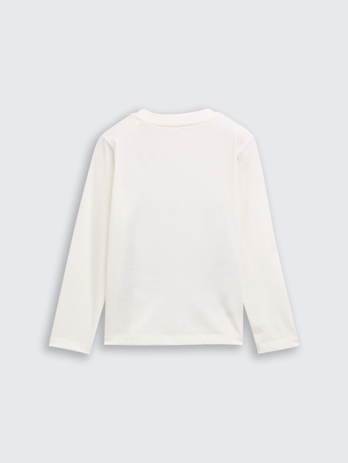 Langarmshirt mit Print - Wool White