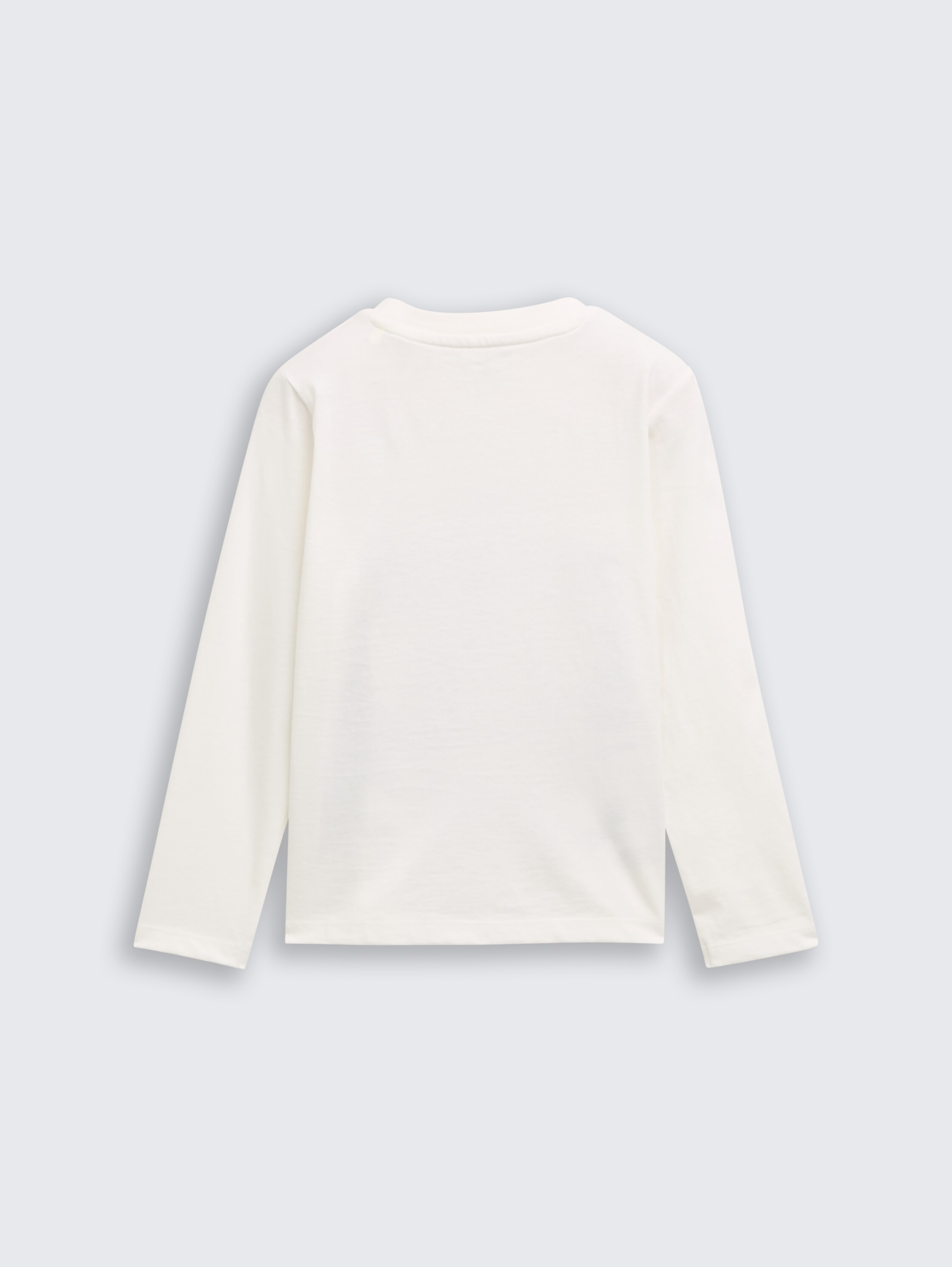 Langarmshirt mit Print - Wool White