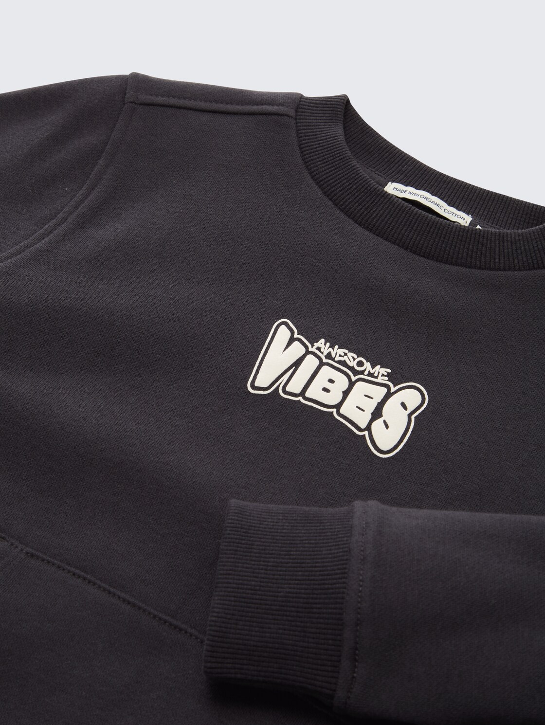 Sweatshirt mit Print - coal grey - Detail-Model-Ansicht