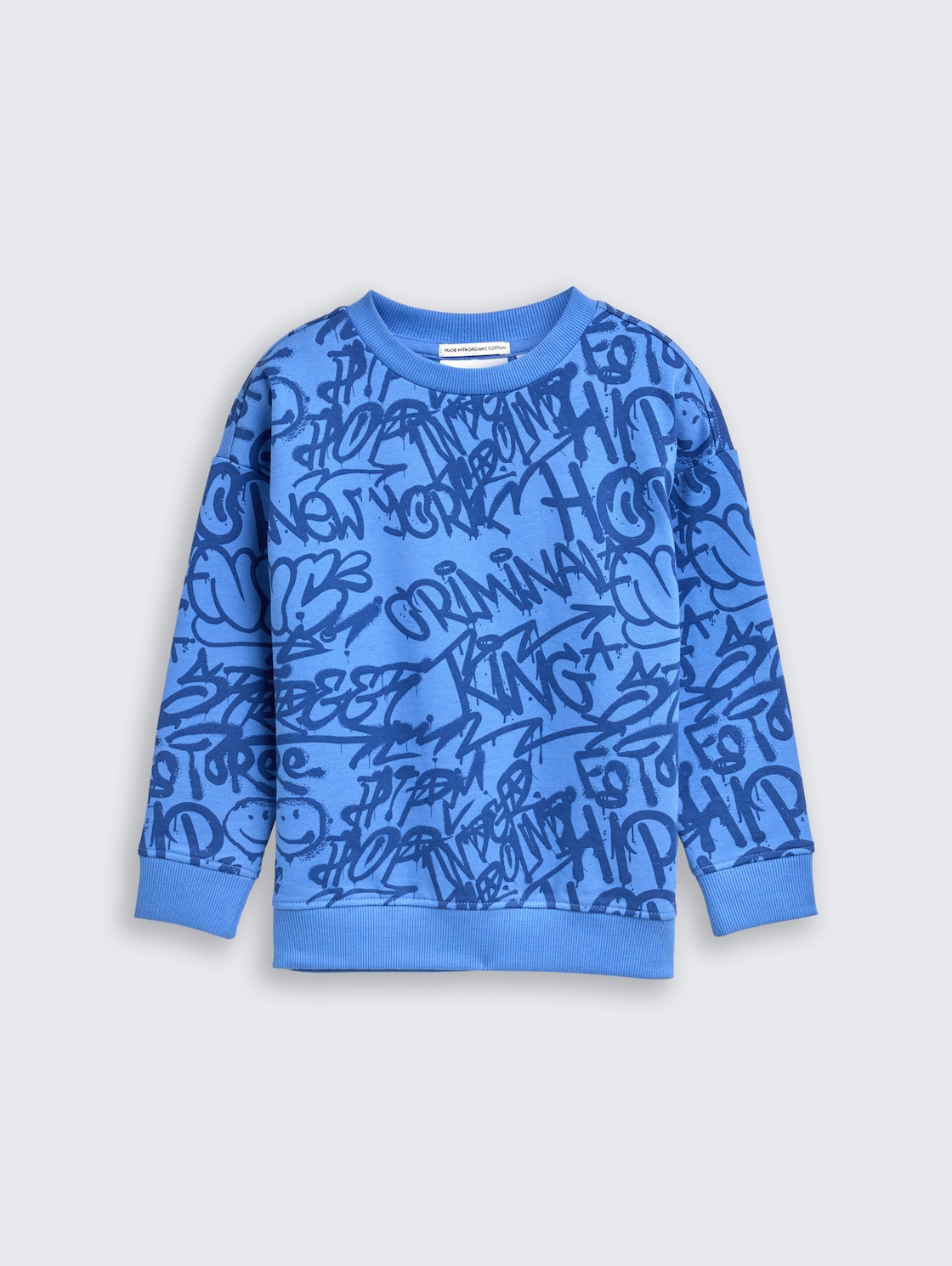 Oversize Sweatshirt mit Allover-Print - blue shaded spray design - Vorder-Produkt-Ansicht
