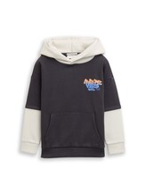 Niet geselecteerd, Hoodie sweatshirt in een 2-in-1 look door , grauw