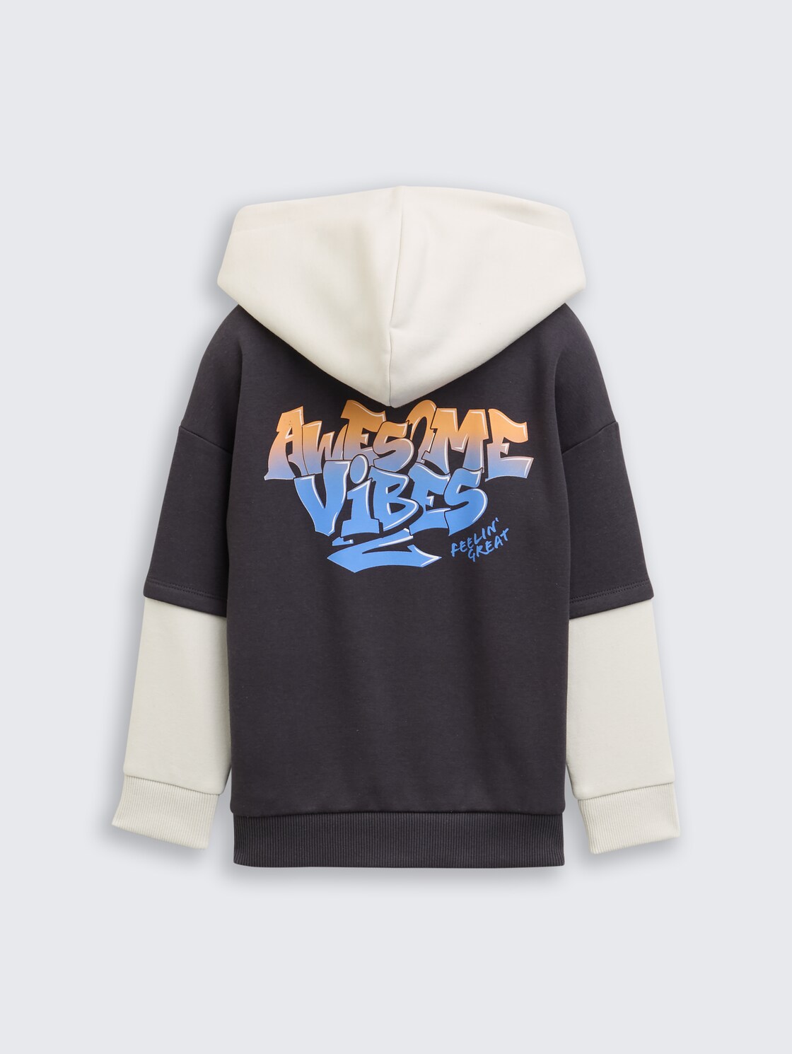 Hoodie Sweatshirt im 2-in-1-Look - coal grey