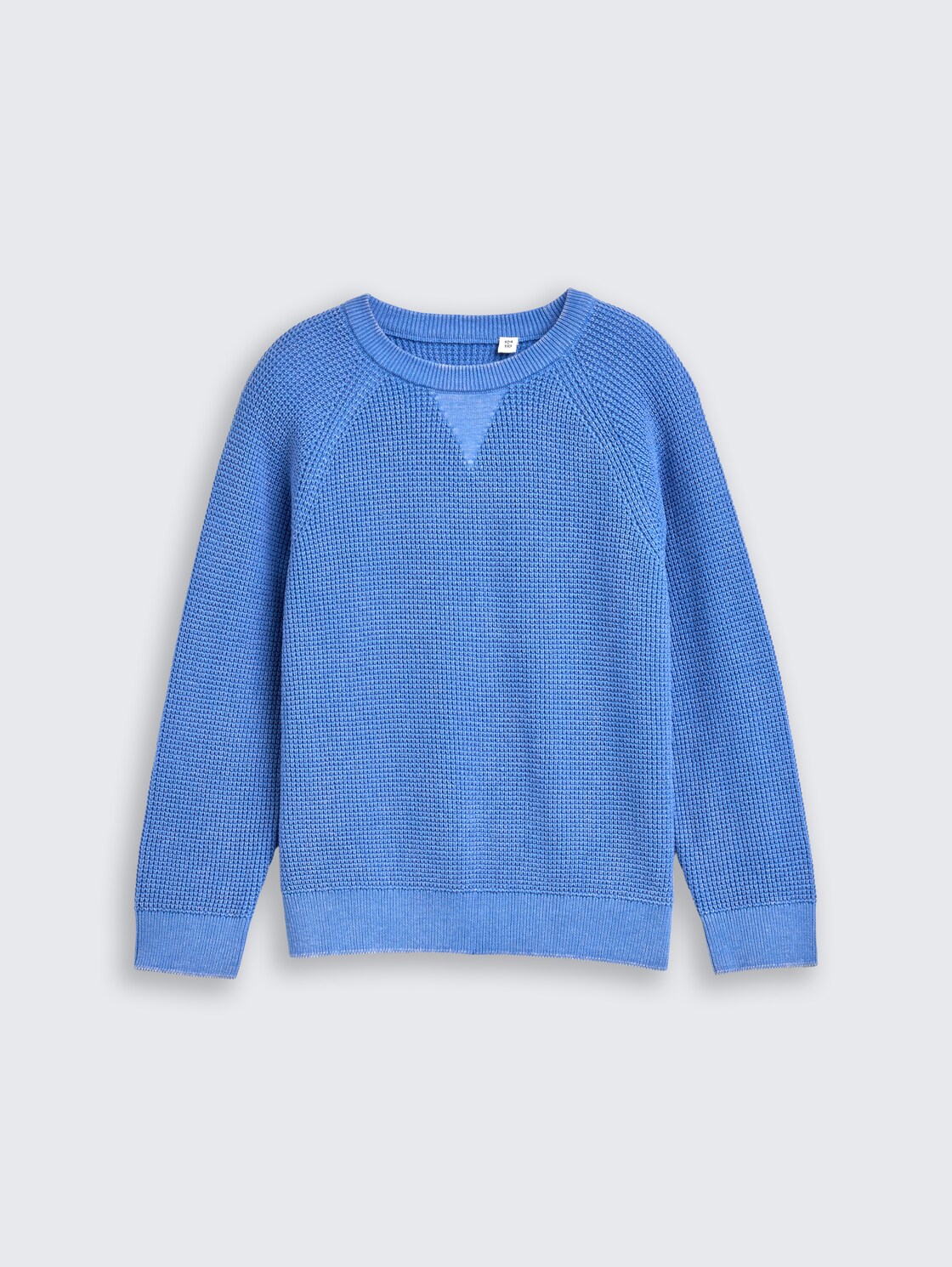 Strickpullover aus Baumwolle - soft mid blue