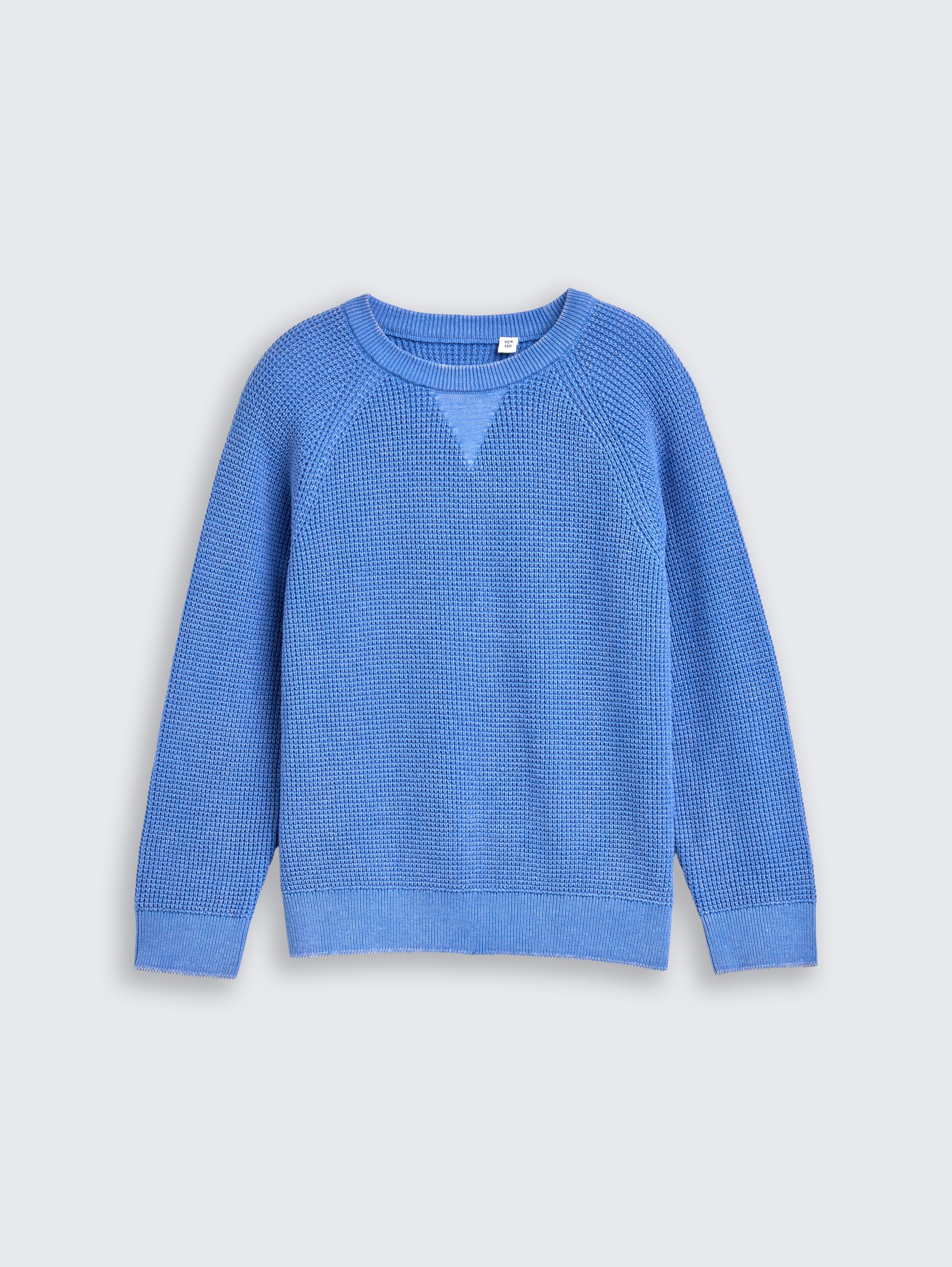 Gebreide trui van katoen - soft_mid_blue - 