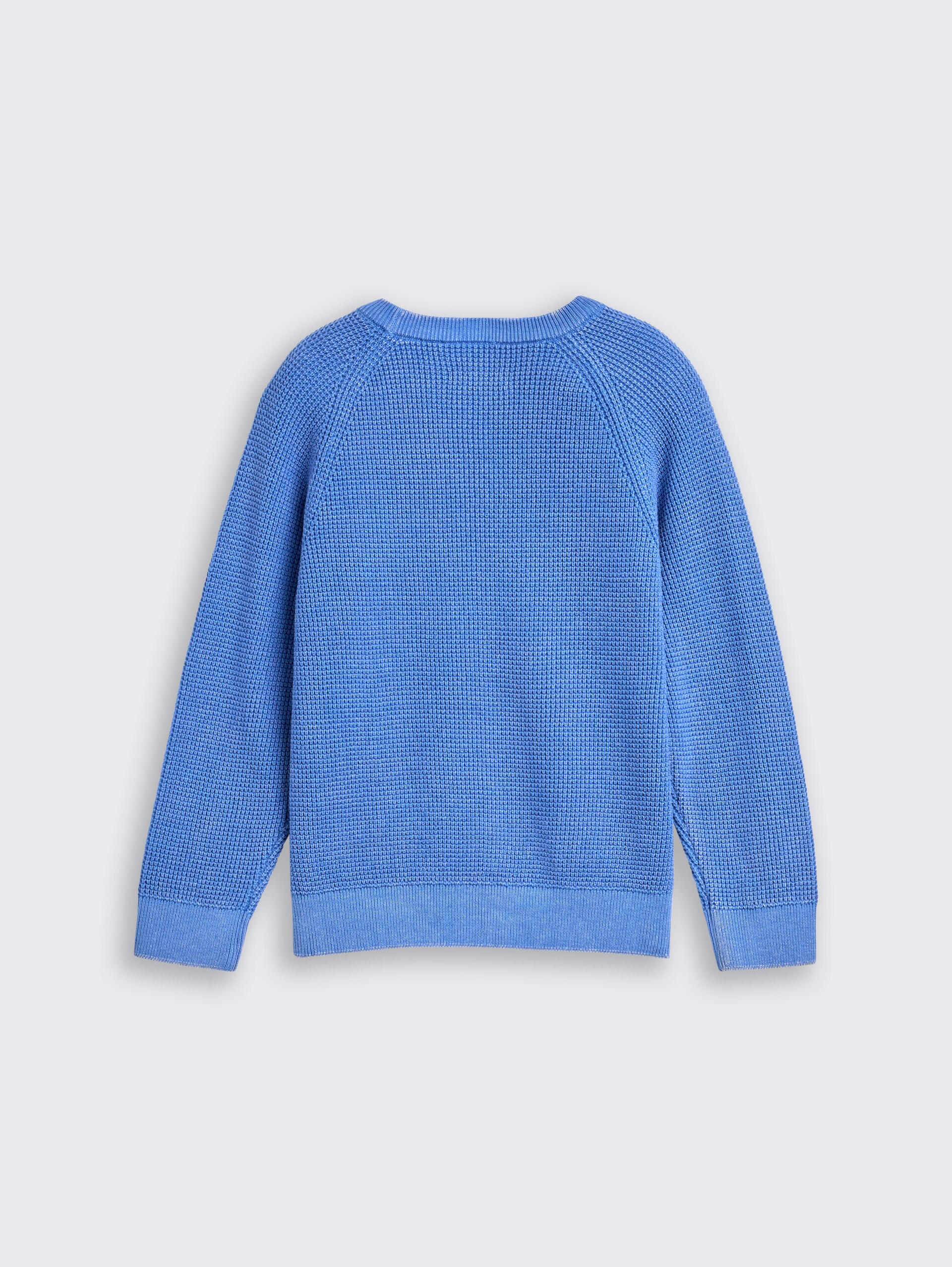 Strickpullover aus Baumwolle - soft mid blue