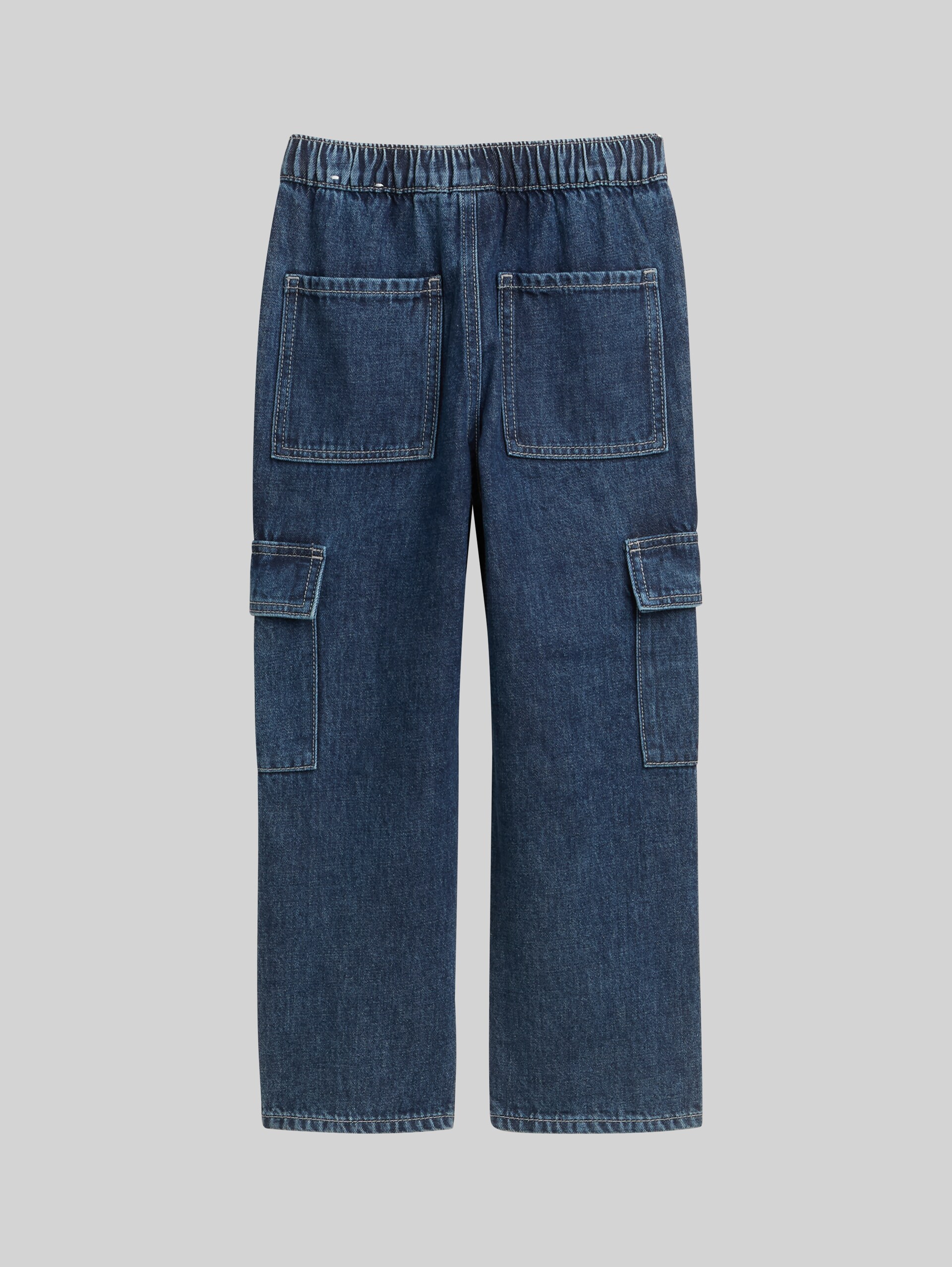 Baggy cargo jeans - Blue Denim