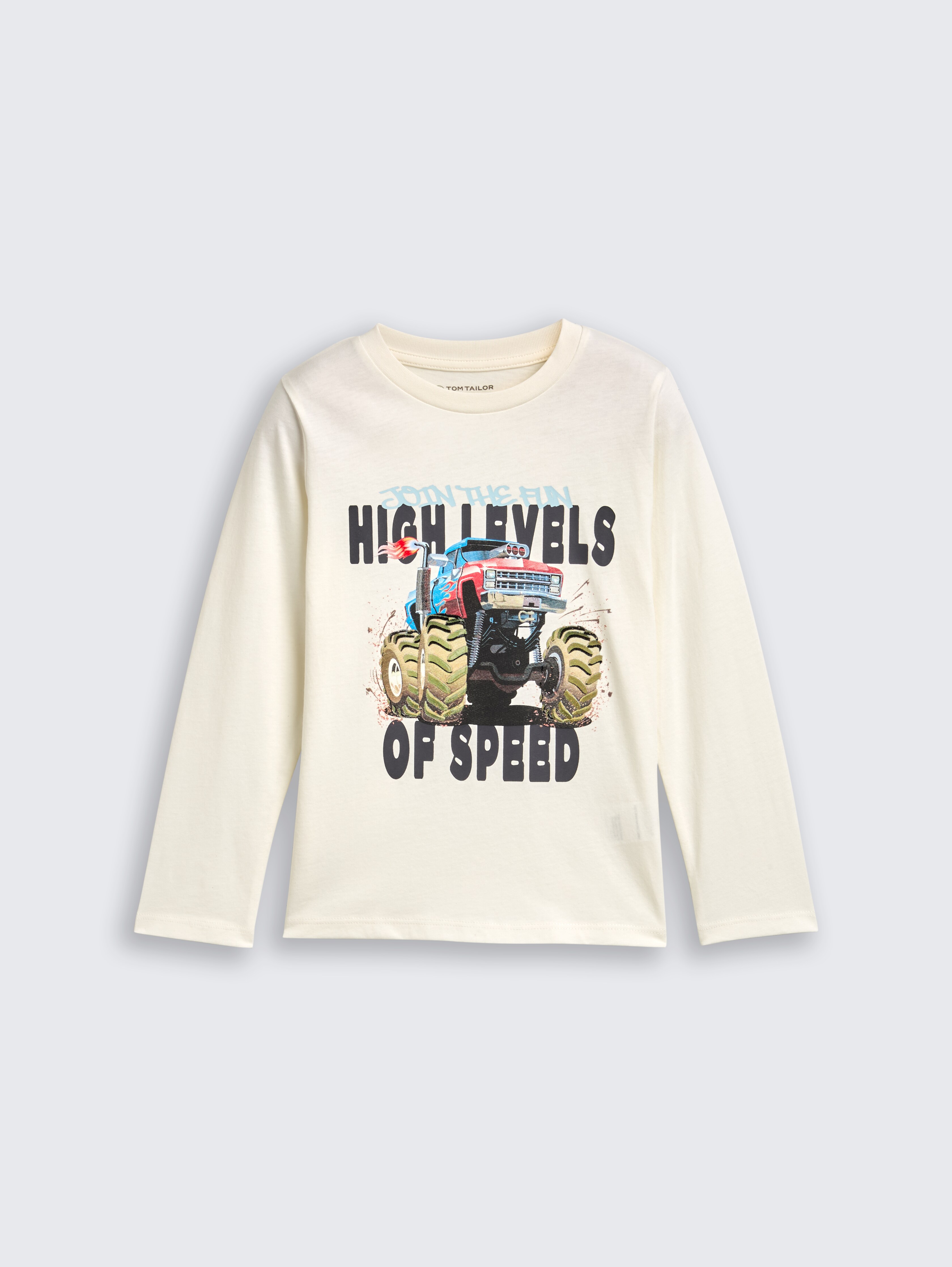 Langarmshirt mit Fotoprint von Mini Boys, Wool White