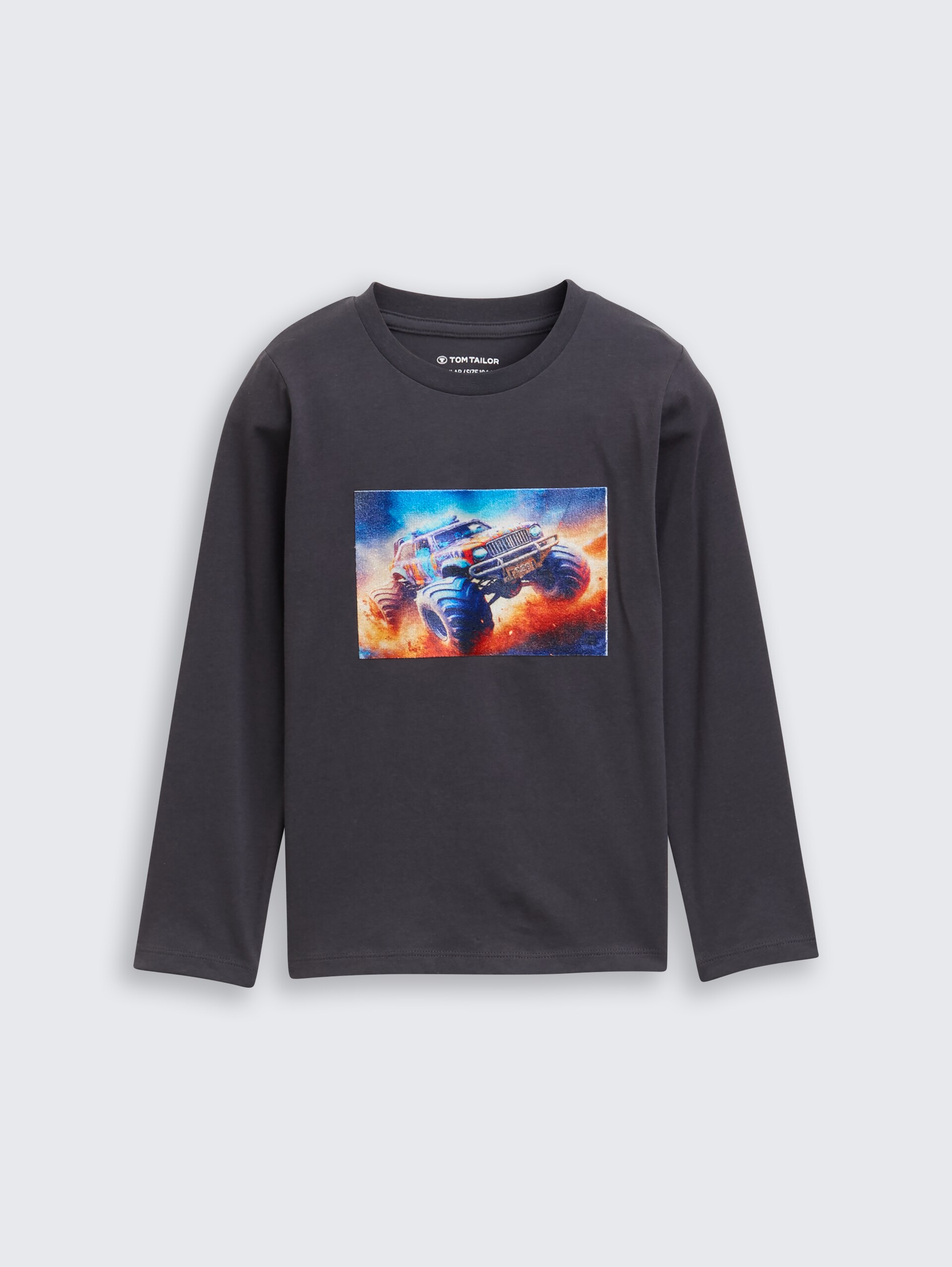 Langarmshirt mit Fotoprint - coal grey - Vorder-Produkt-Ansicht