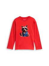 Niet geselecteerd, Shirt met lange mouwen en fotoprint door , rood