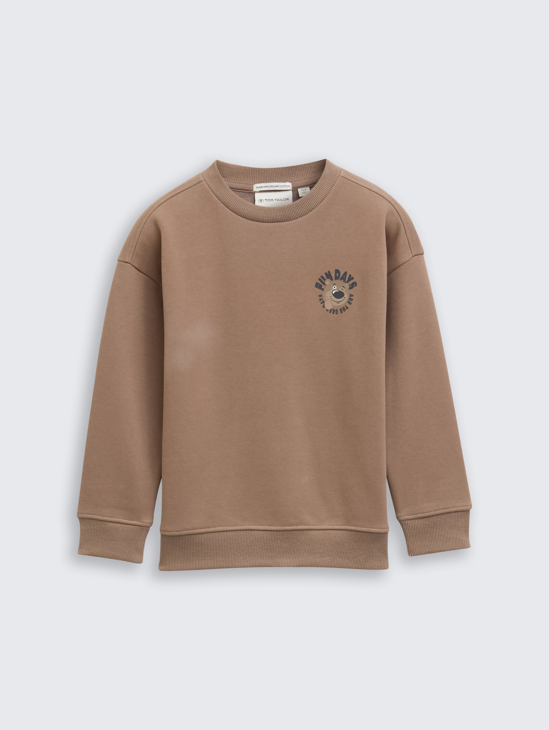 Oversized sweatshirt with print - mellow_brown - 