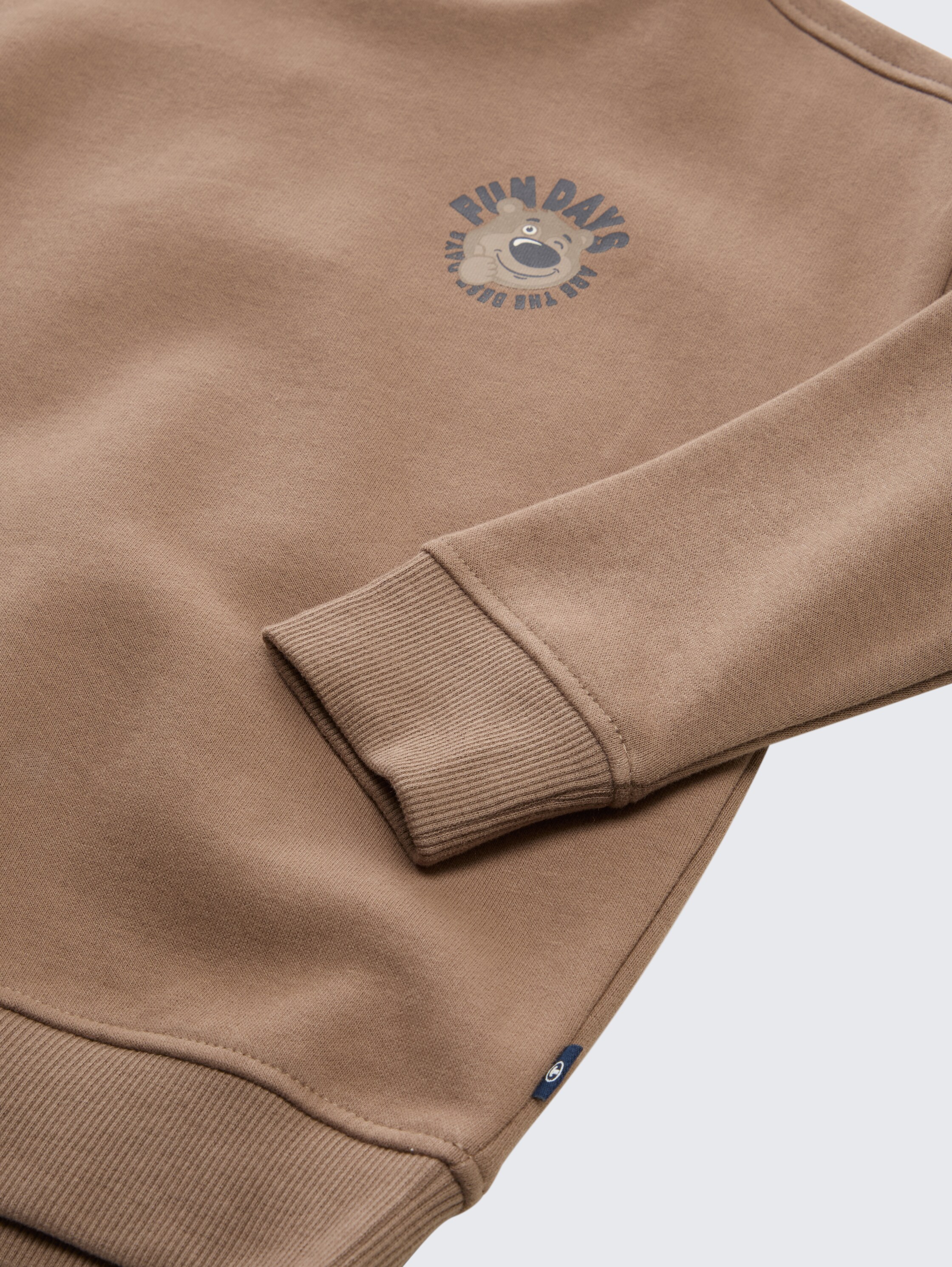 Oversized sweatshirt with print - mellow_brown - 