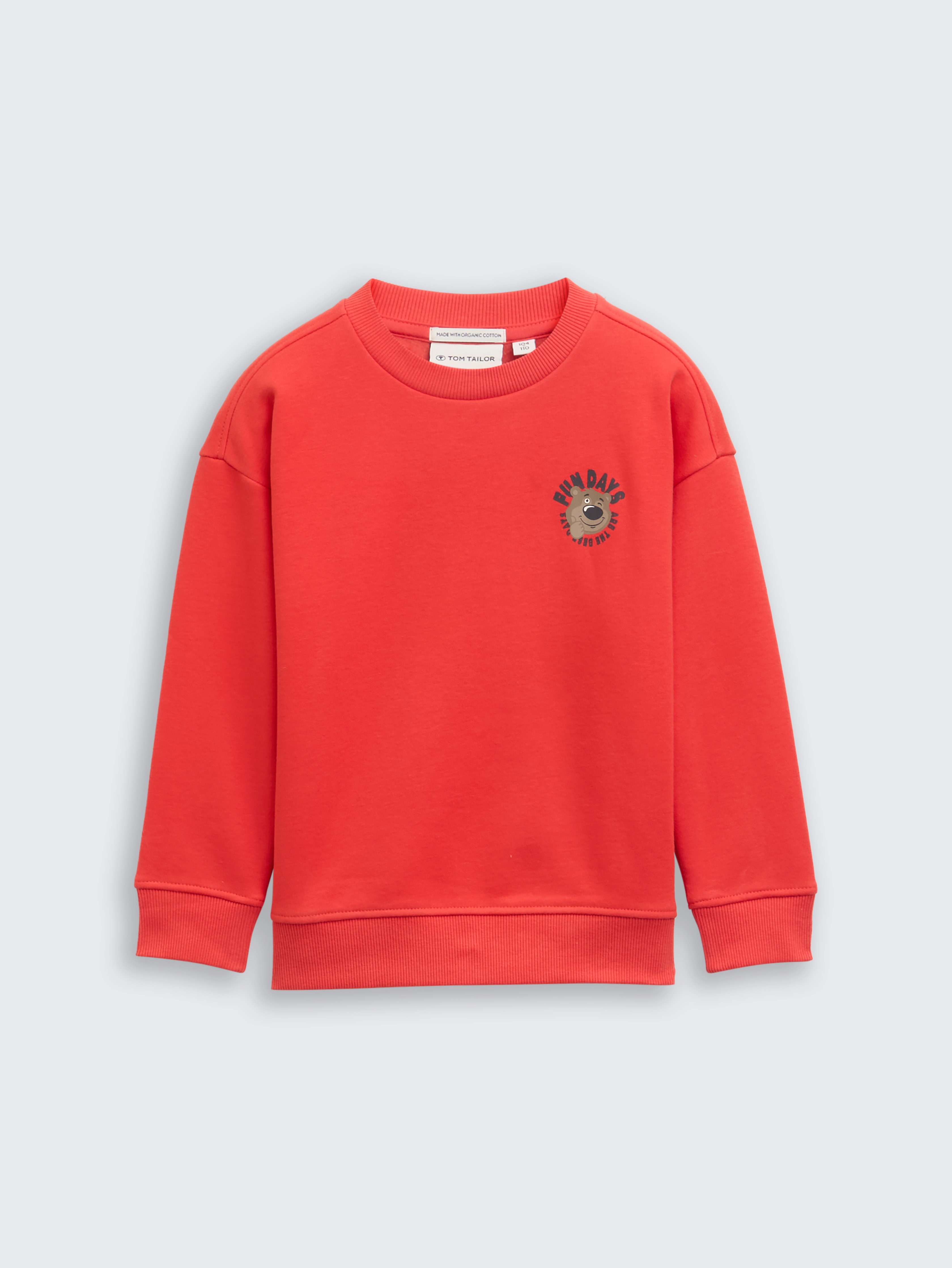Oversize Sweatshirt mit Print von Mini Boys, soft red