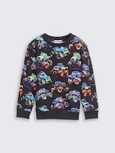 Sweat-shirt avec imprimé allover - multicolor monstertruck design - Vue de face du produit
