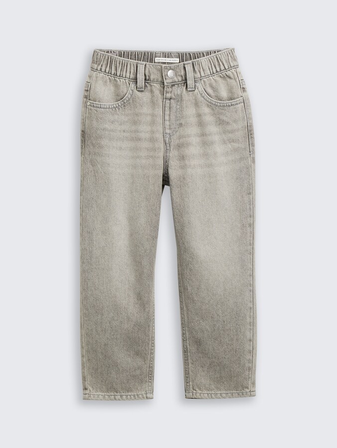Loose Fit Jeans door Mini Boys, grey denim