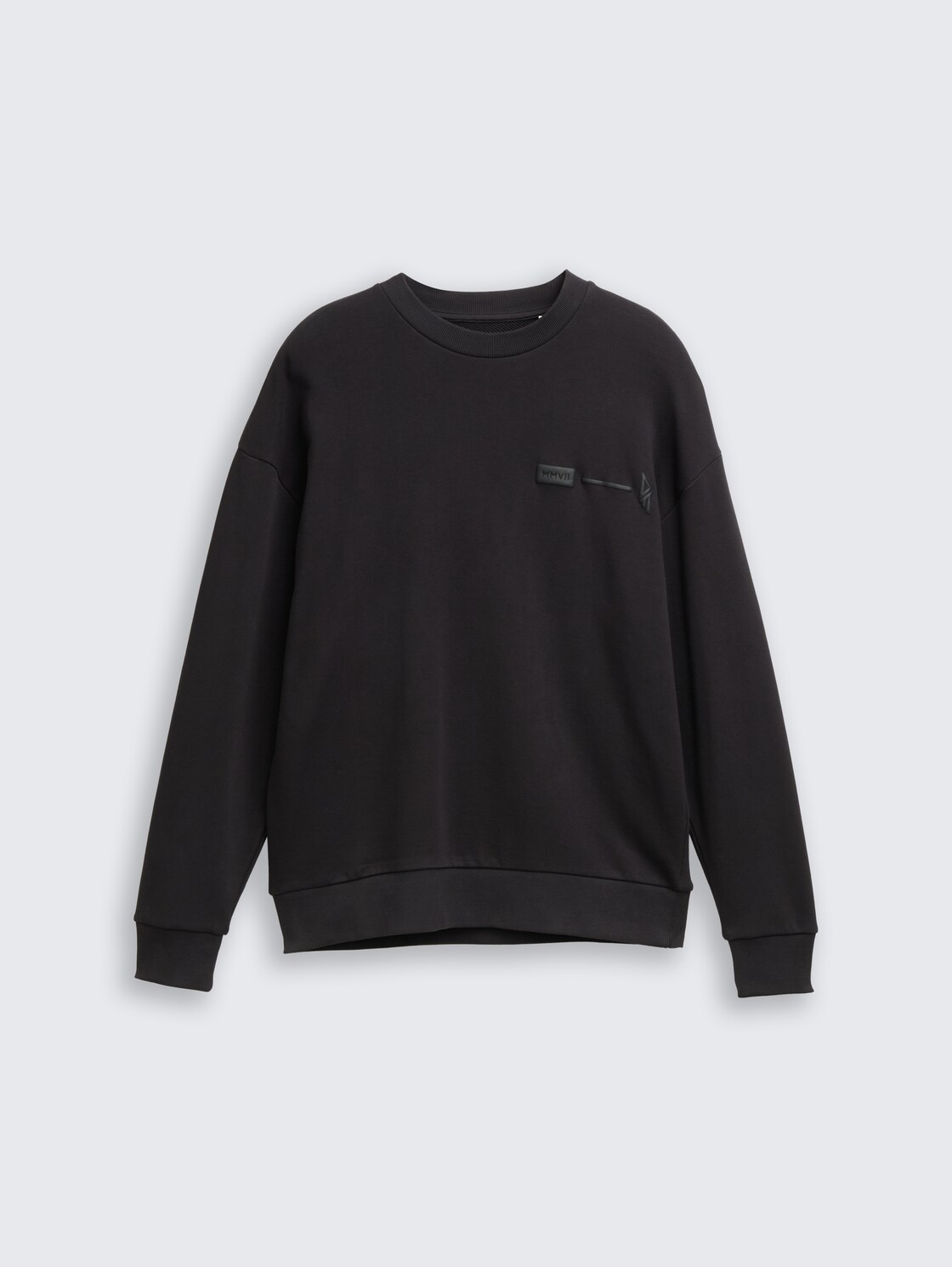 Relaxed Fit Sweatshirt mit Rückenprint - Night Watch Black - Vorder-Produkt-Ansicht