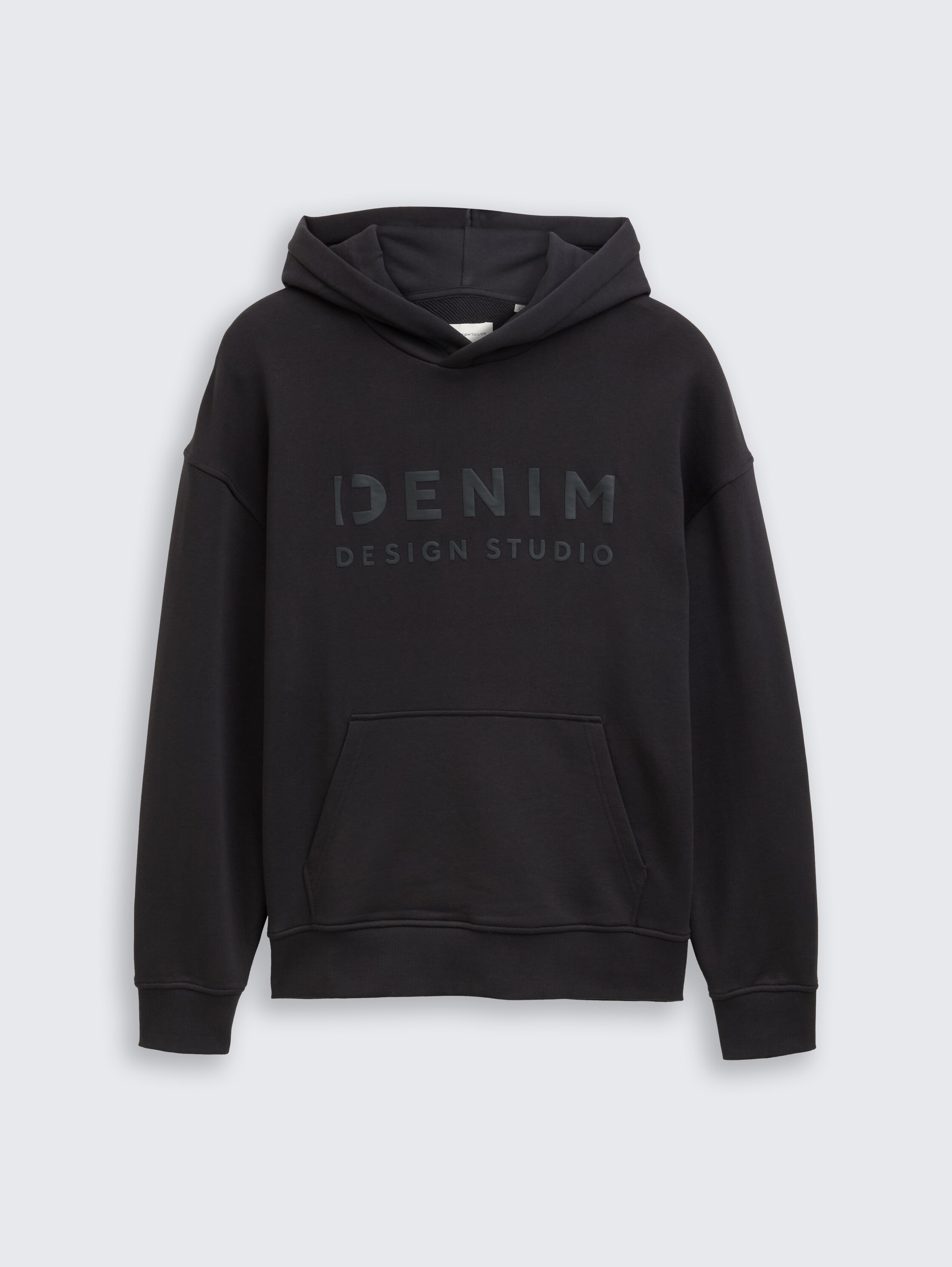 Relaxed fit hoodie sweatshirt with print - night_watch_black_1 - 