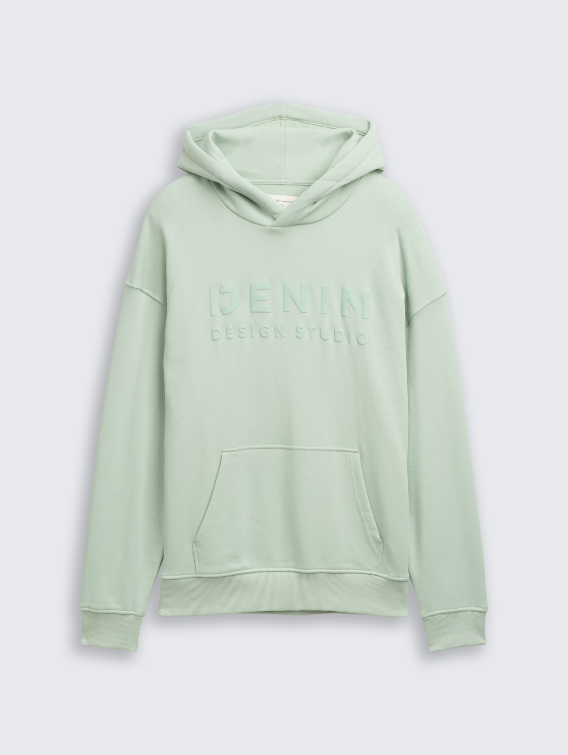 Relaxed Fit Hoodie Sweatshirt mit Print - Fresh Mint Green - Vorder-Produkt-Ansicht