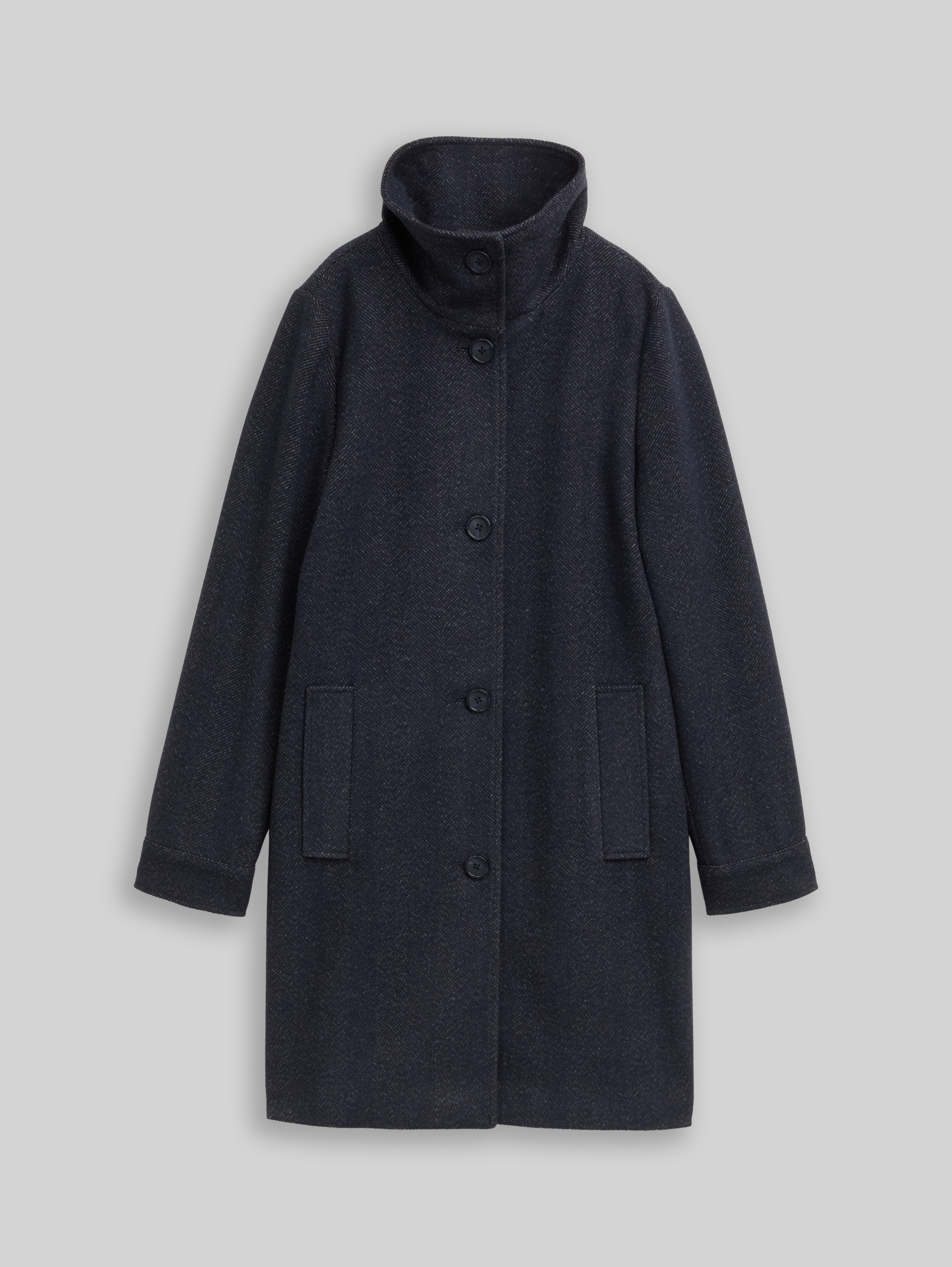 Chaisy / Wool Stand collar coat 120cm