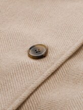 Manteau de laine - beige heringbone - Vue détaillée du produit