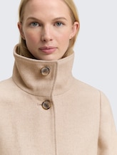 Manteau de laine - beige heringbone - Vue détaillée du modèle