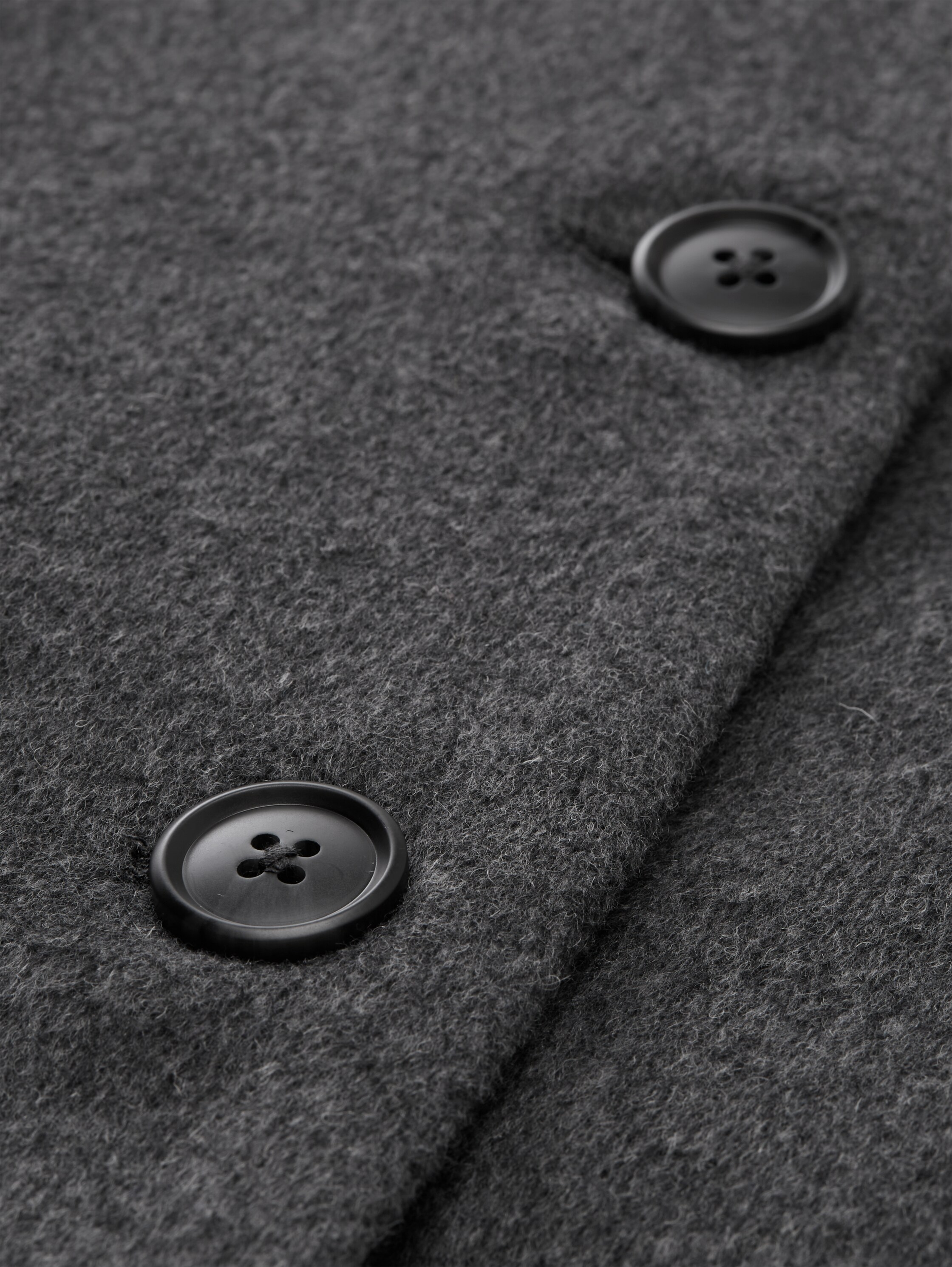 Wool coat with belt - dark_anthra_melange - 