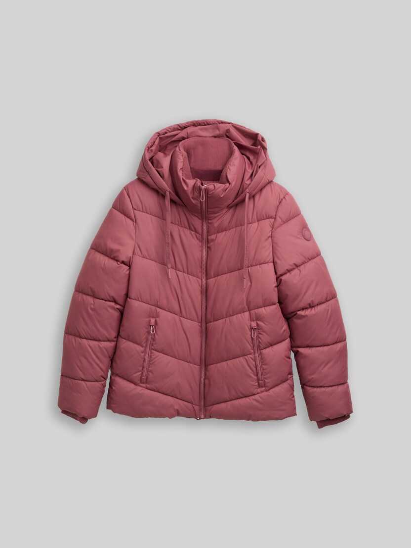 Pufferjas met capuchon door Women, Deeply Mauve