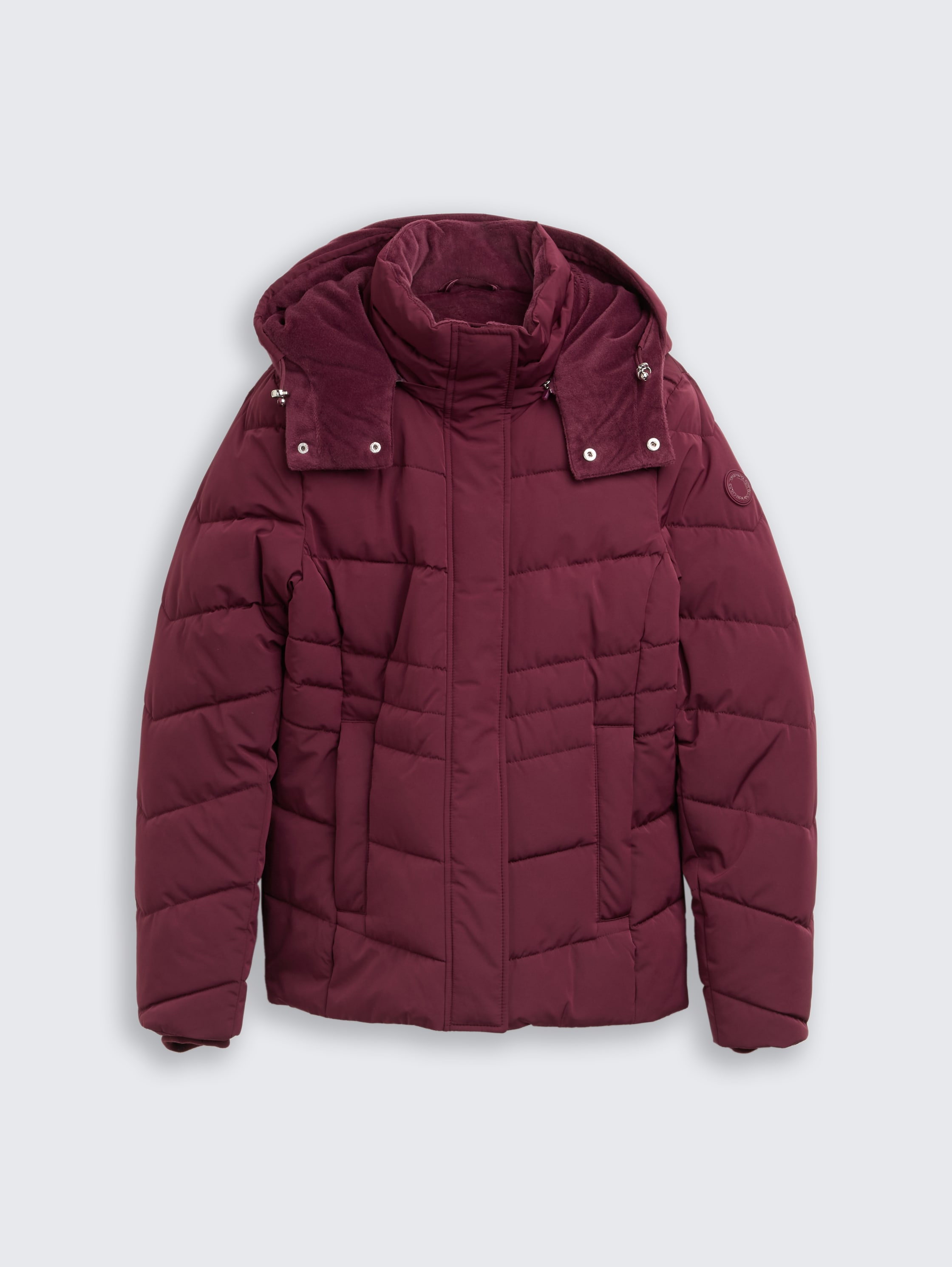 Pufferjack met afneembare capuchon - bordeaux_red - 