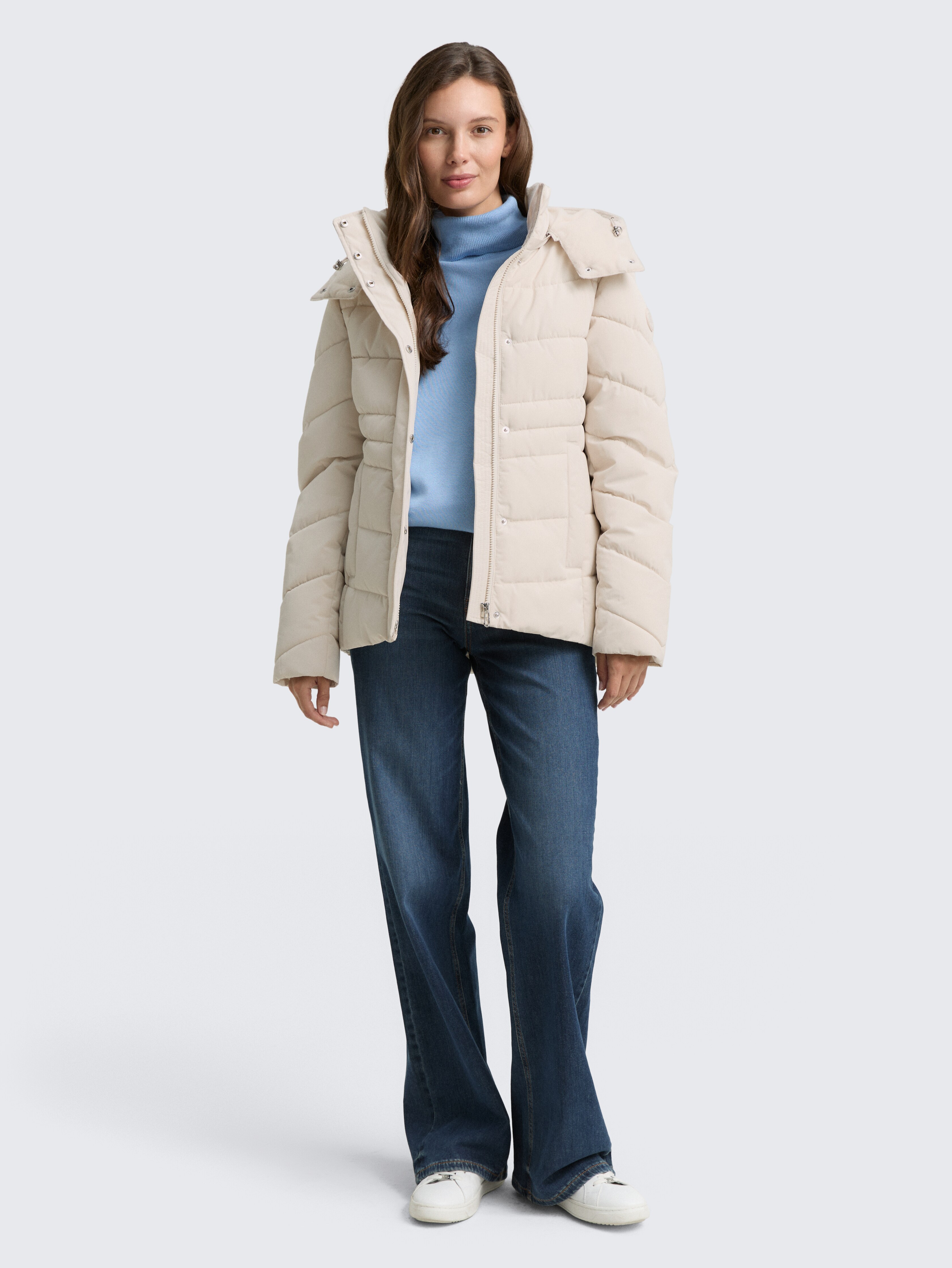 ジャケット・アウター room306 Over Size Tailer Jacket Puffer jacket with detachable hood in white by Tom Tailor