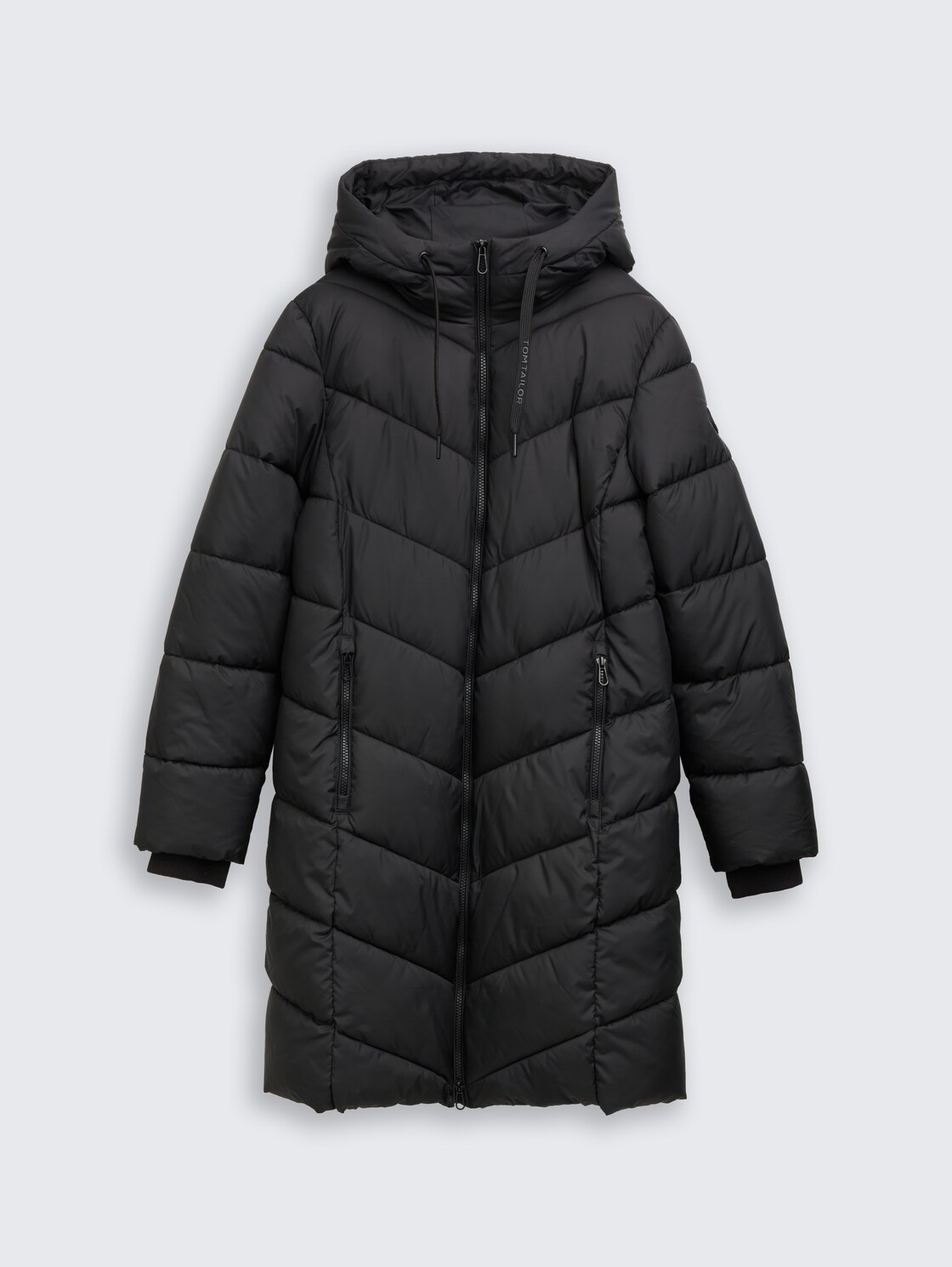 Puffer-Mantel mit Kapuze - deep black - Vorder-Produkt-Ansicht