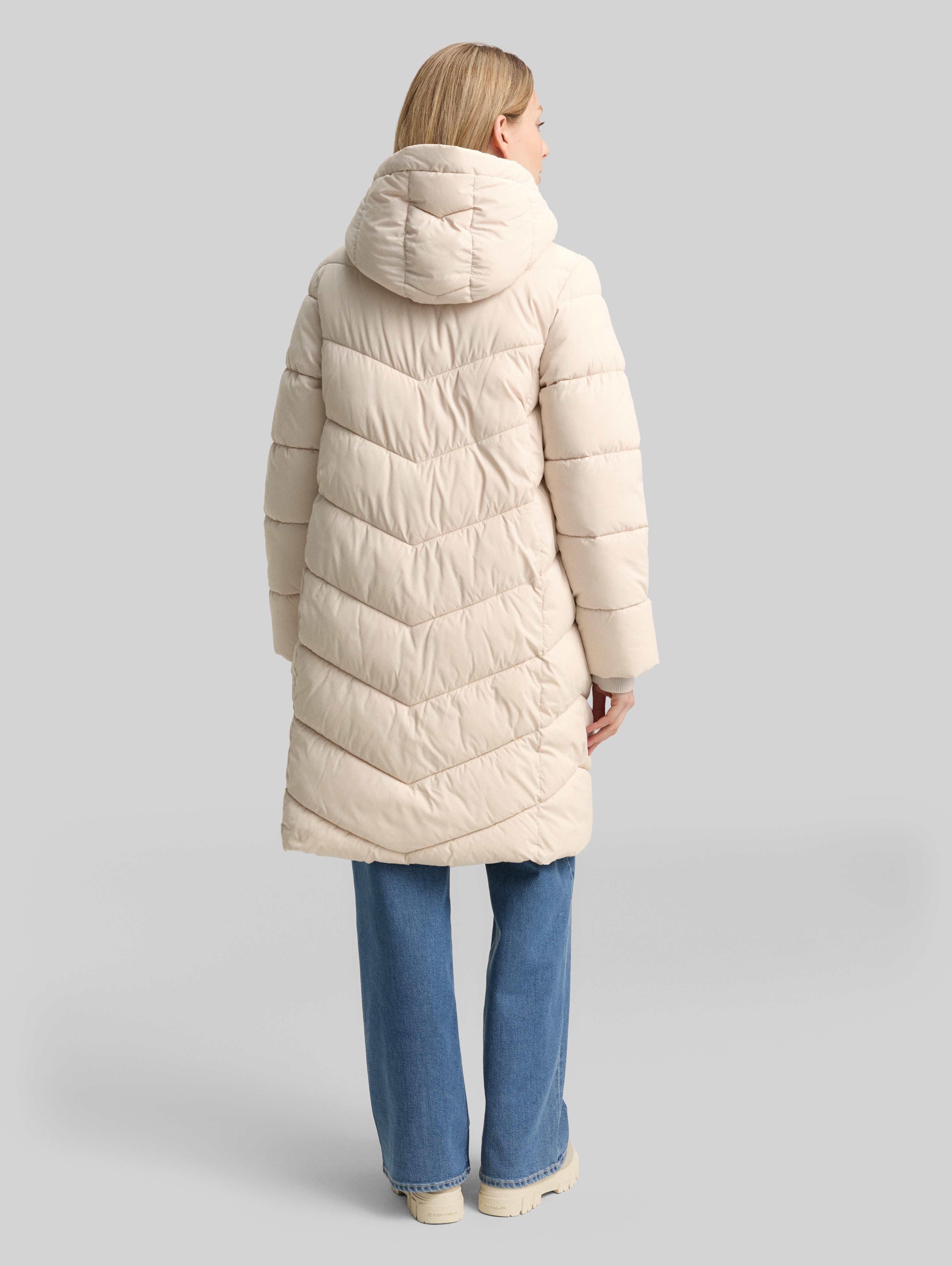 Lined coat in white by Tom Tailor