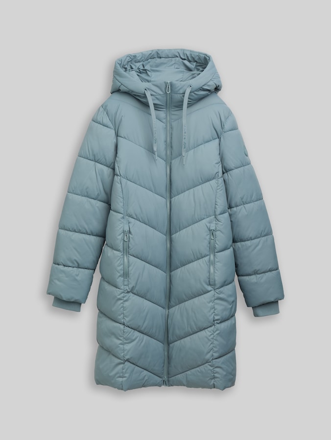 Puffer-Mantel mit Kapuze von Women, trooper green