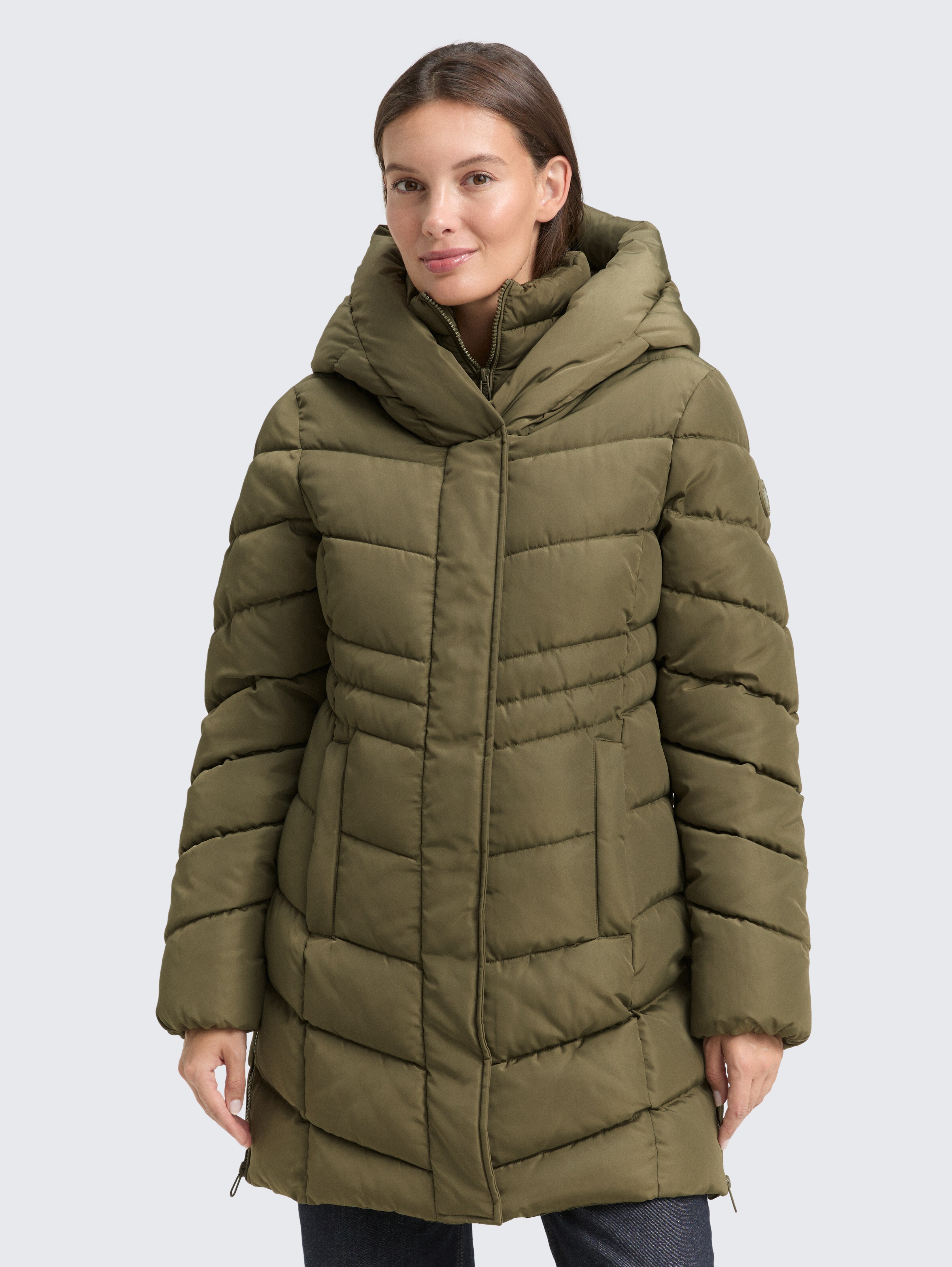 Puffer-Mantel im 2-in-1-Look von Women, jungle soil green