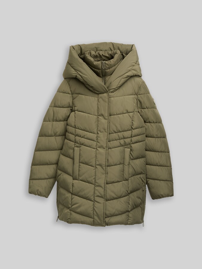 Puffer-Mantel im 2-in-1-Look von Women, jungle soil green