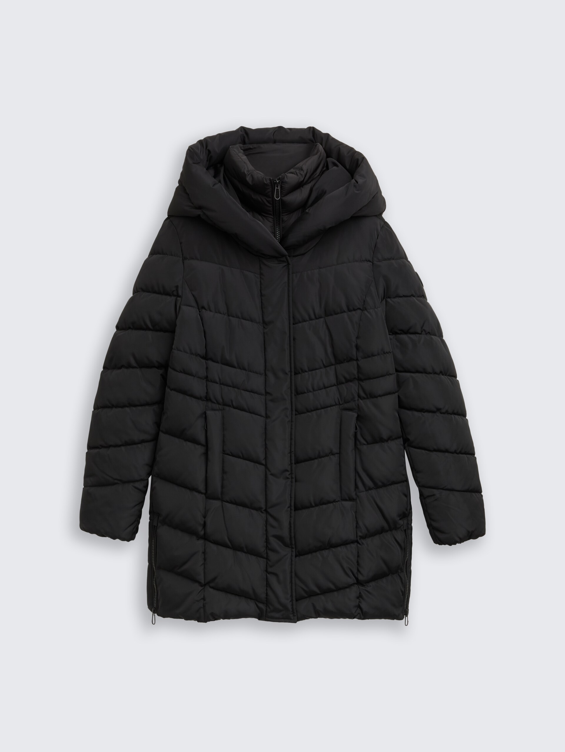 Puffer-Mantel im 2-in-1-Look - deep black - Vorder-Produkt-Ansicht