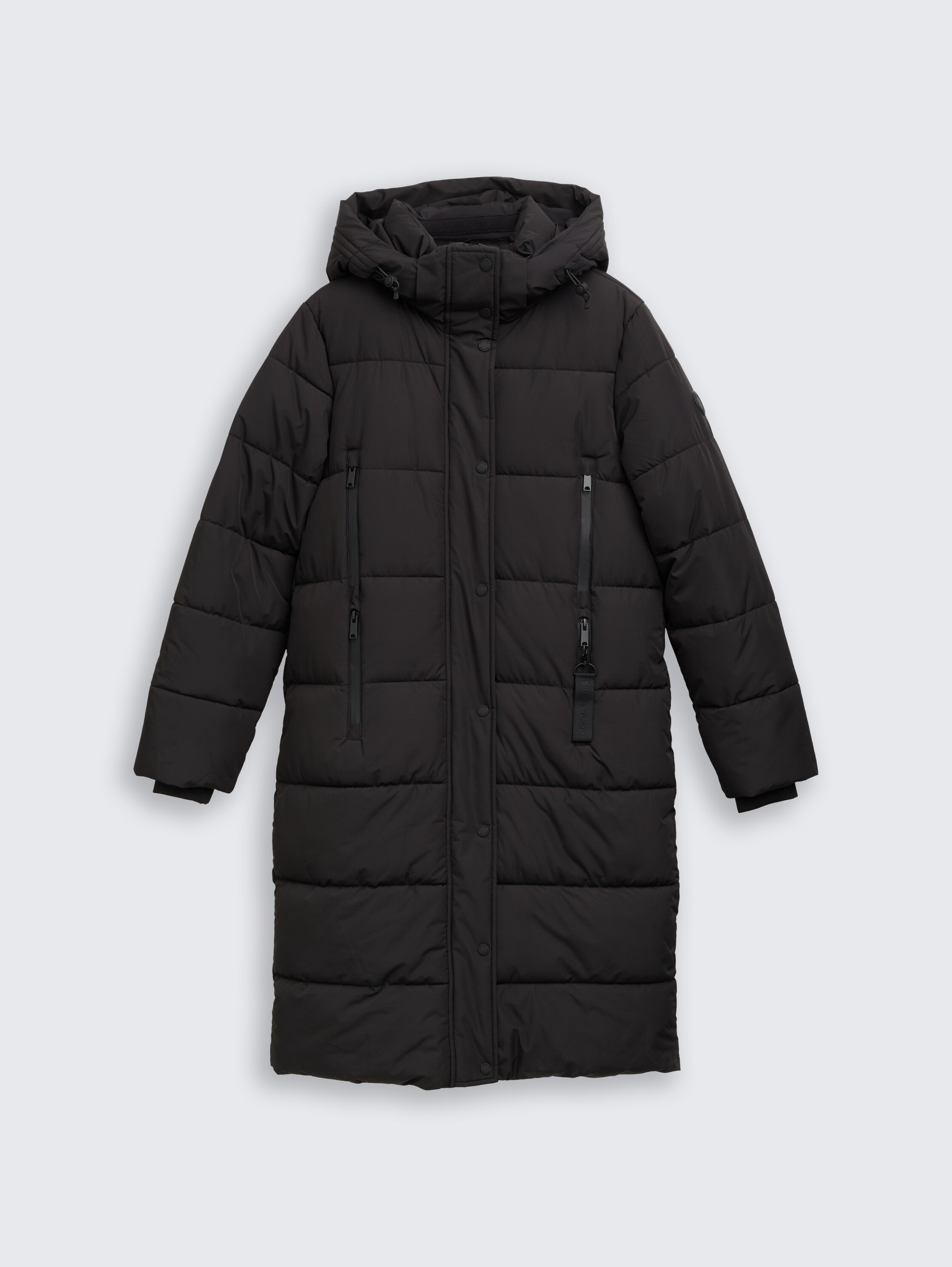 Puffer coat with detachable hood - deep_black_1 - 