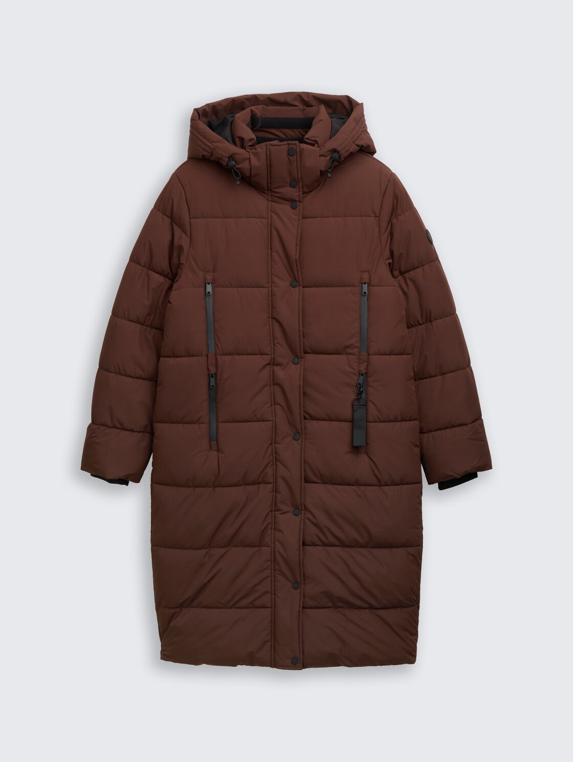 Puffer-Mantel mit abnehmbarer Kapuze - dark pecan brown - Vorder-Produkt-Ansicht