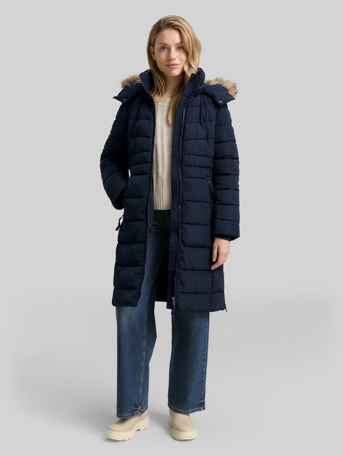 Manteau matelassé avec capuche amovible par Women, sky captain blue