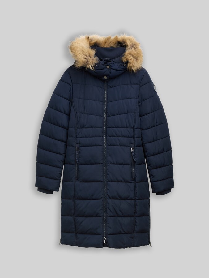Pufferjas met afneembare capuchon door Women, sky captain blue