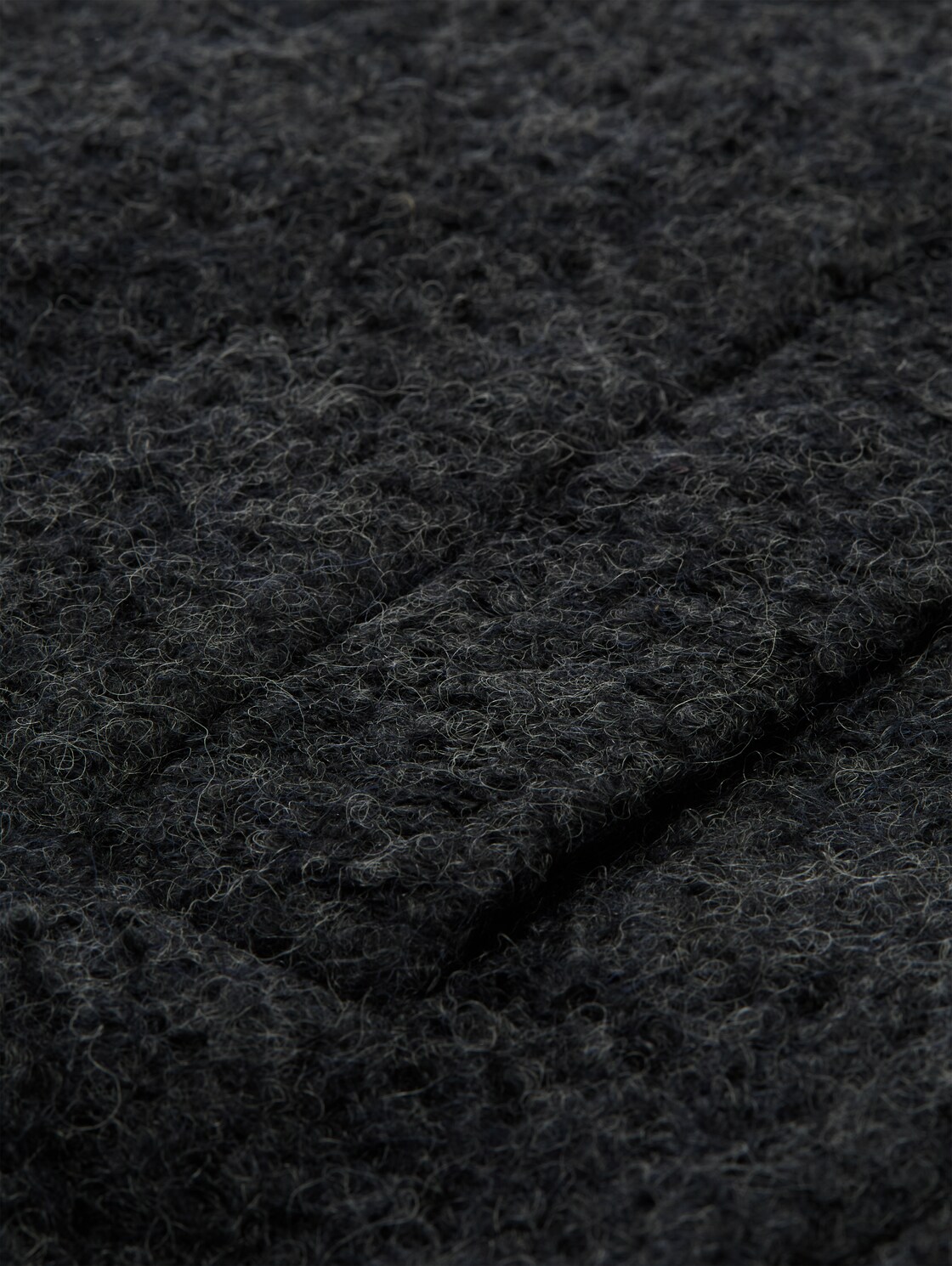 Bouclé Wollmantel mit Stehkragen - Light Tarmac Grey Melange - Produkt-Detail-Ansicht