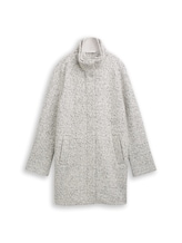 Nicht ausgewählt, Bouclé Wollmantel mit Stehkragen von , weiß