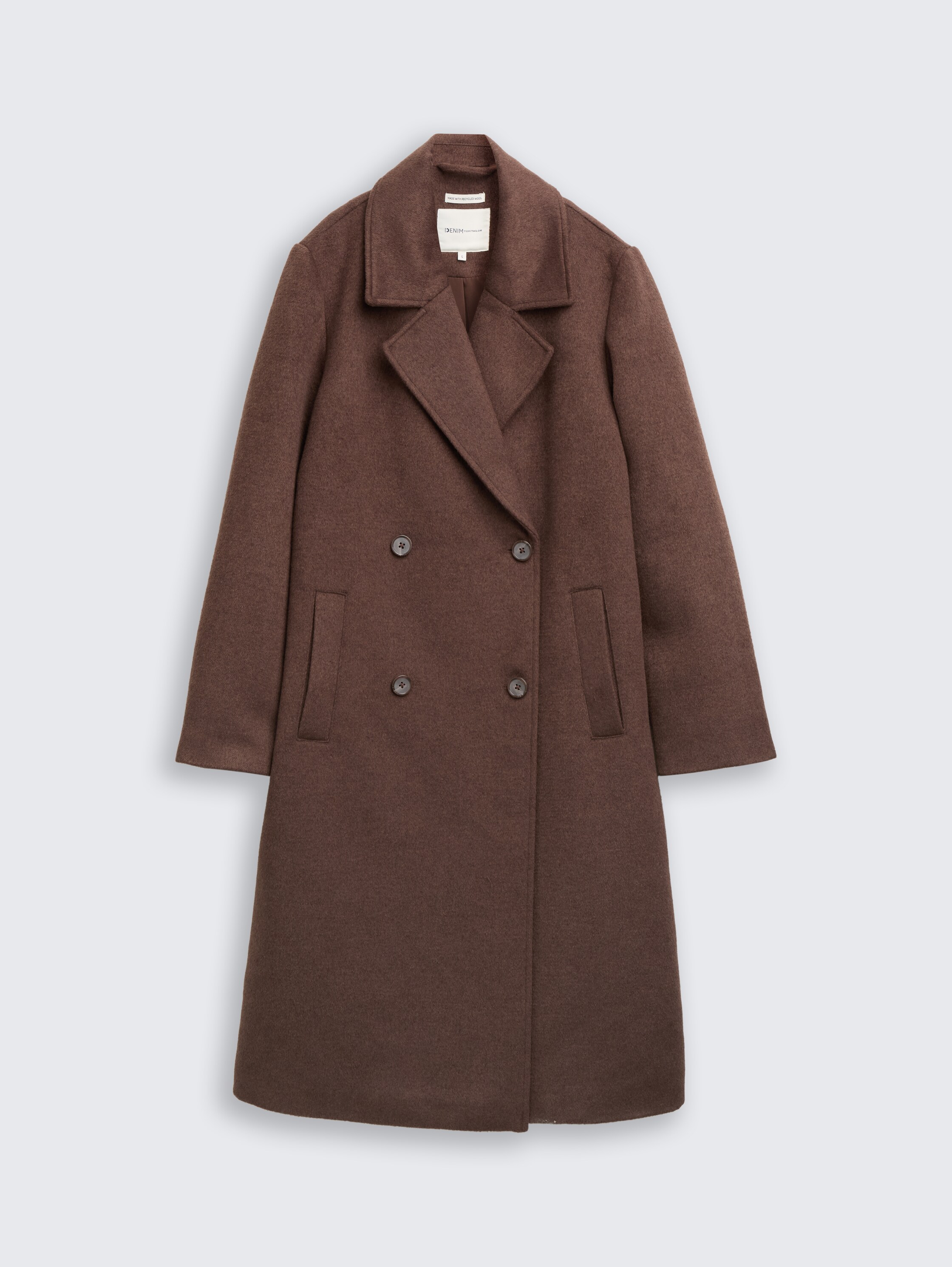 Loose Fit Wollmantel - soft_chocolate_brown - 