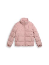 Selected, Corduroy puffer jacket with stand-up collar by Tom Tailor, pink