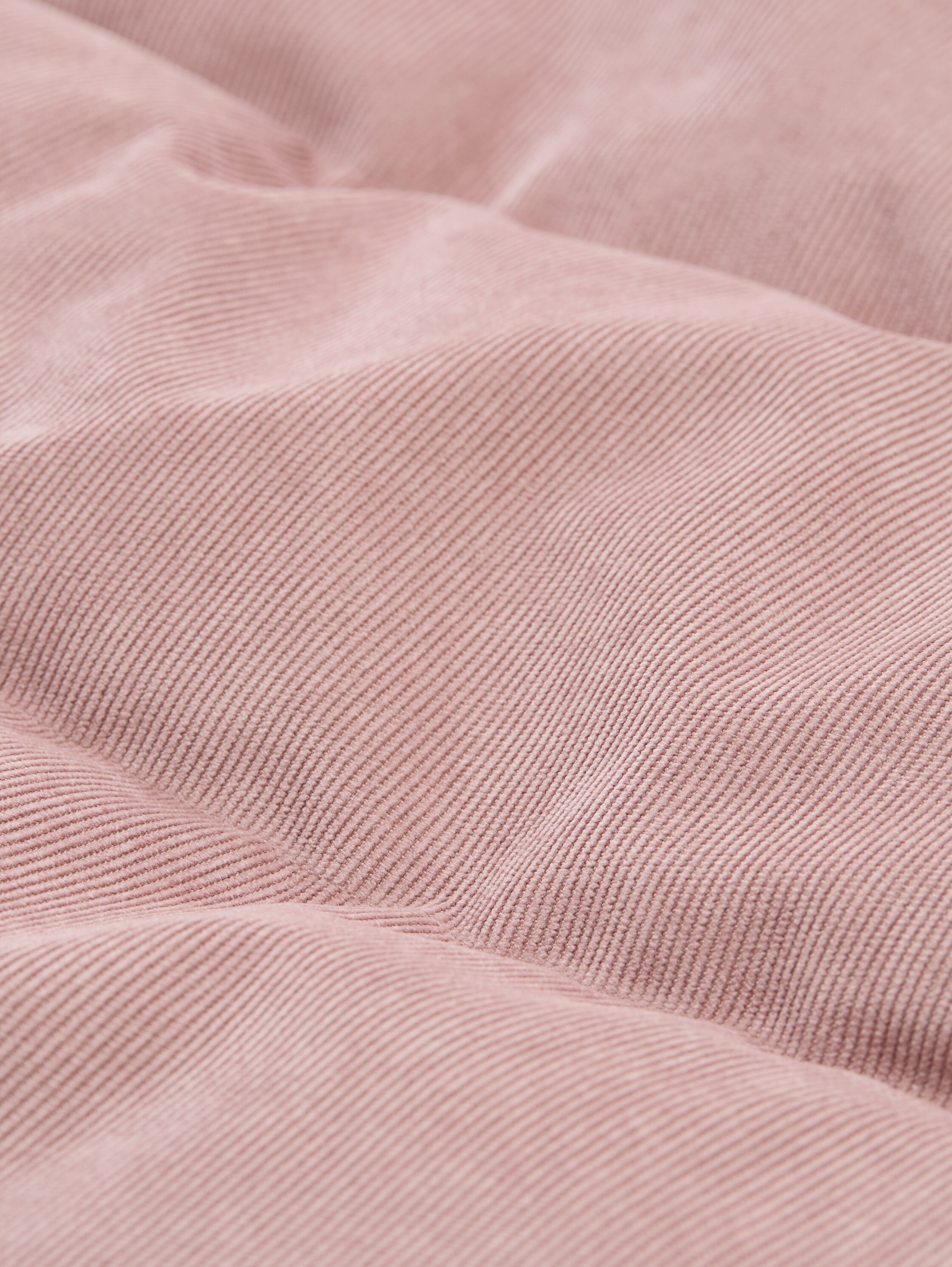 Corduroy puffer jacket with stand-up collar - Antique Rose - Product detail view