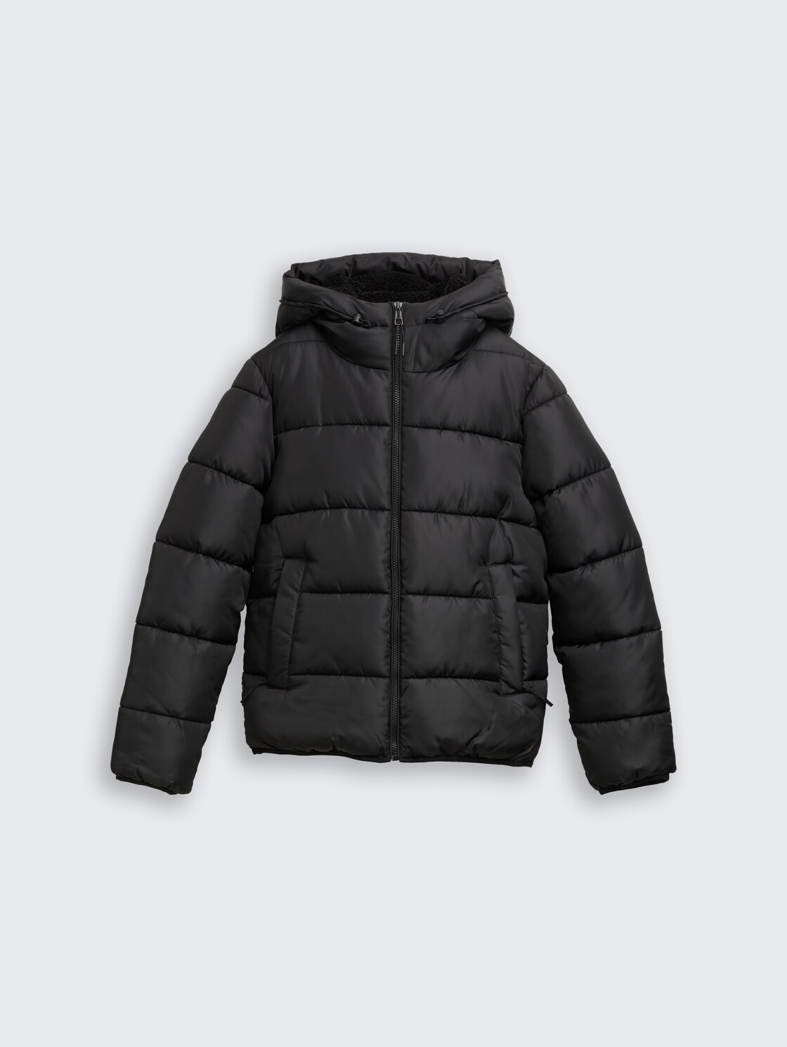 Puffer-Jacke mit Kapuze - deep black - Vorder-Produkt-Ansicht