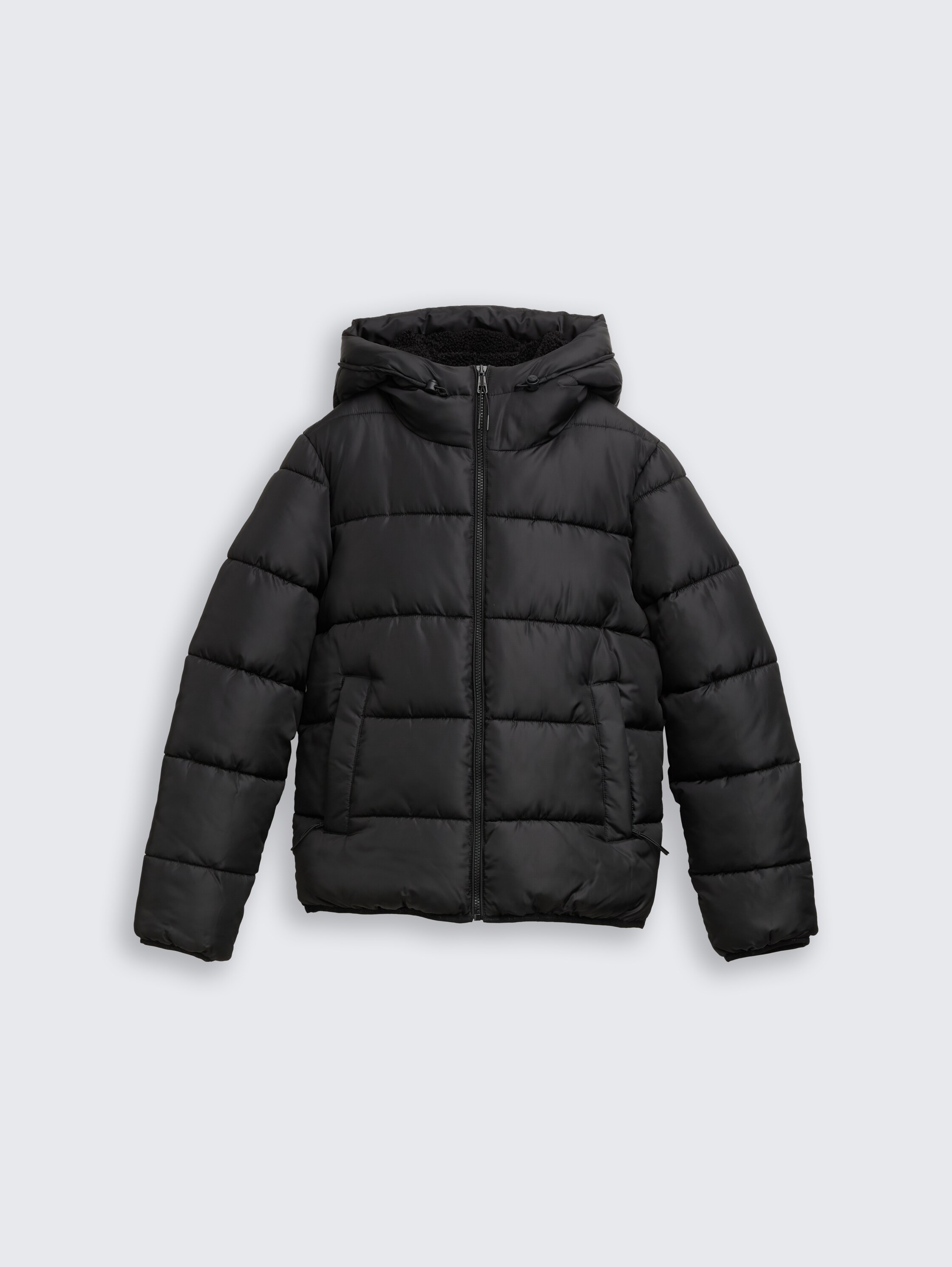 Puffer-Jacke mit Kapuze - deep_black_1 - 