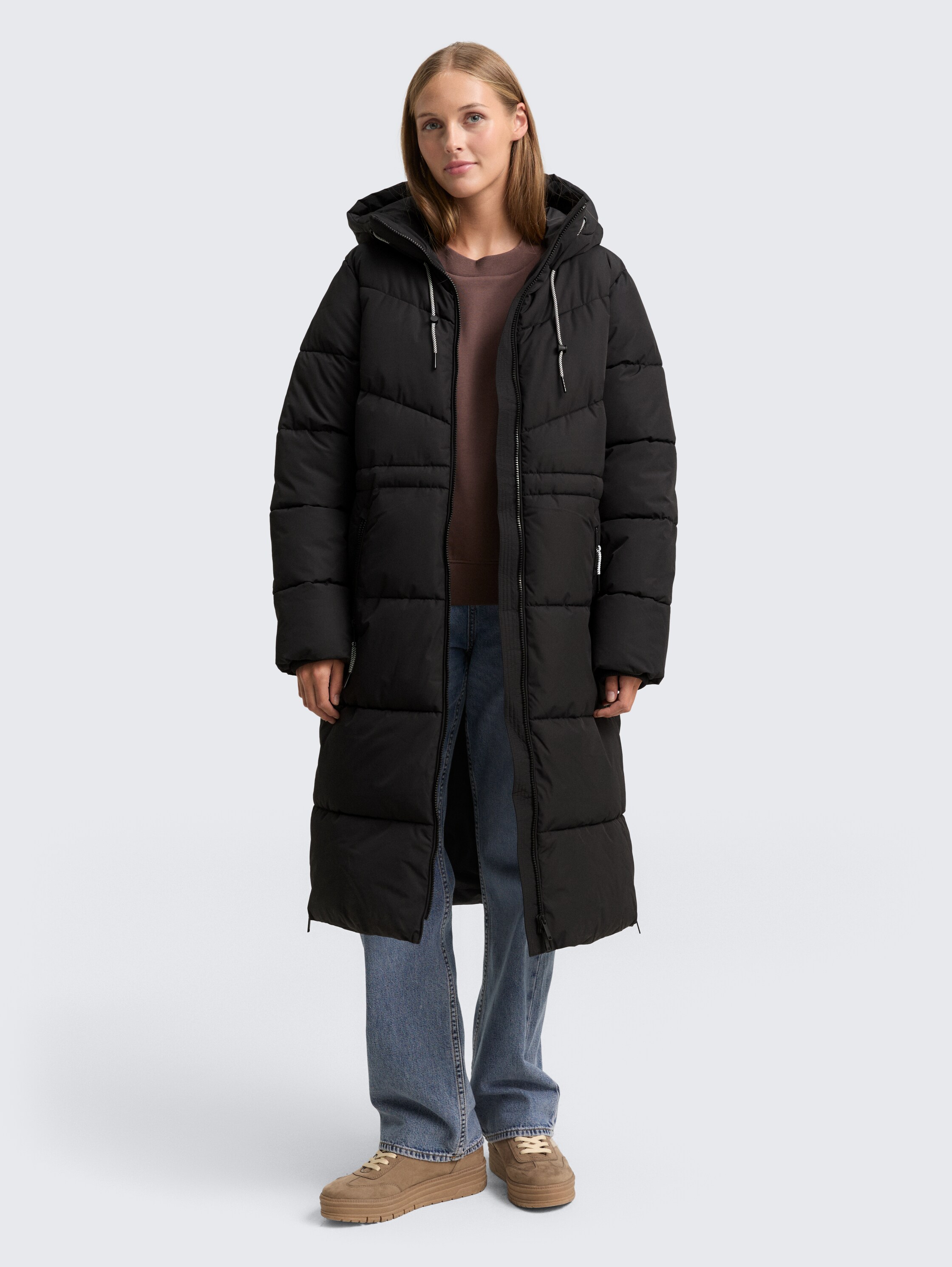 Puffer-Mantel mit Kapuze - deep_black_1 - 