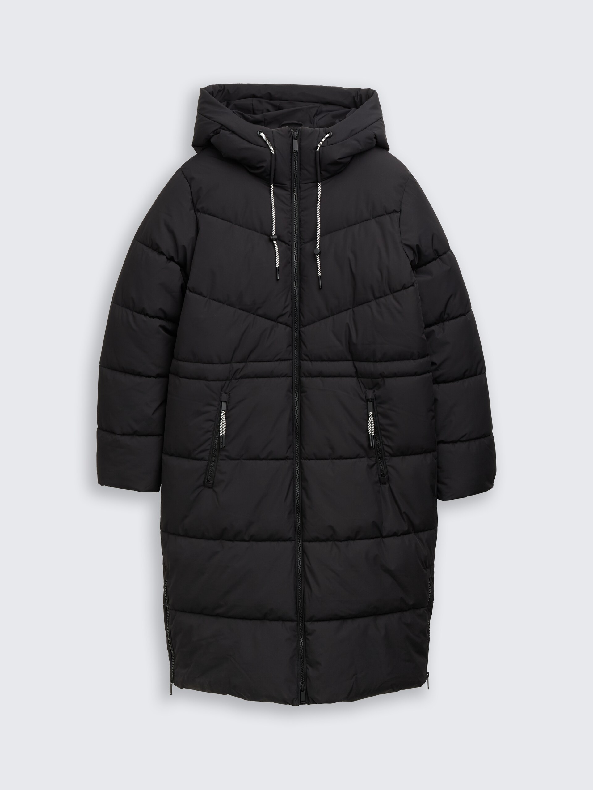 Puffer-Mantel mit Kapuze - deep black - Vorder-Produkt-Ansicht