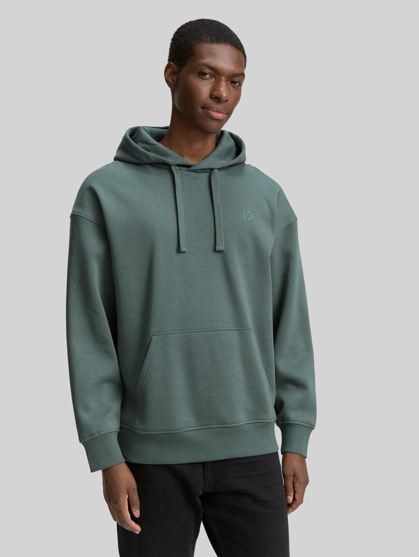 Hoodie met print door Denim Male, washed jasper green